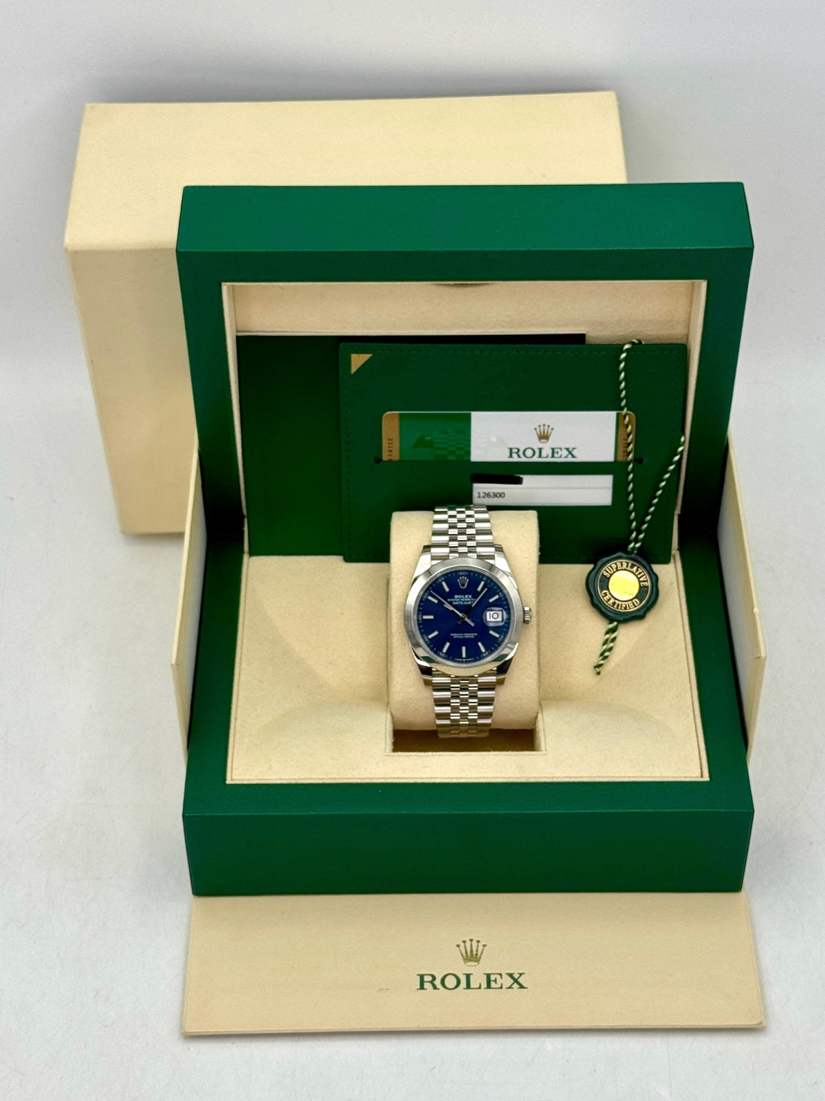 2019 Rolex Datejust 41mm 126300 Stainless Steel Jubilee Blue Dial