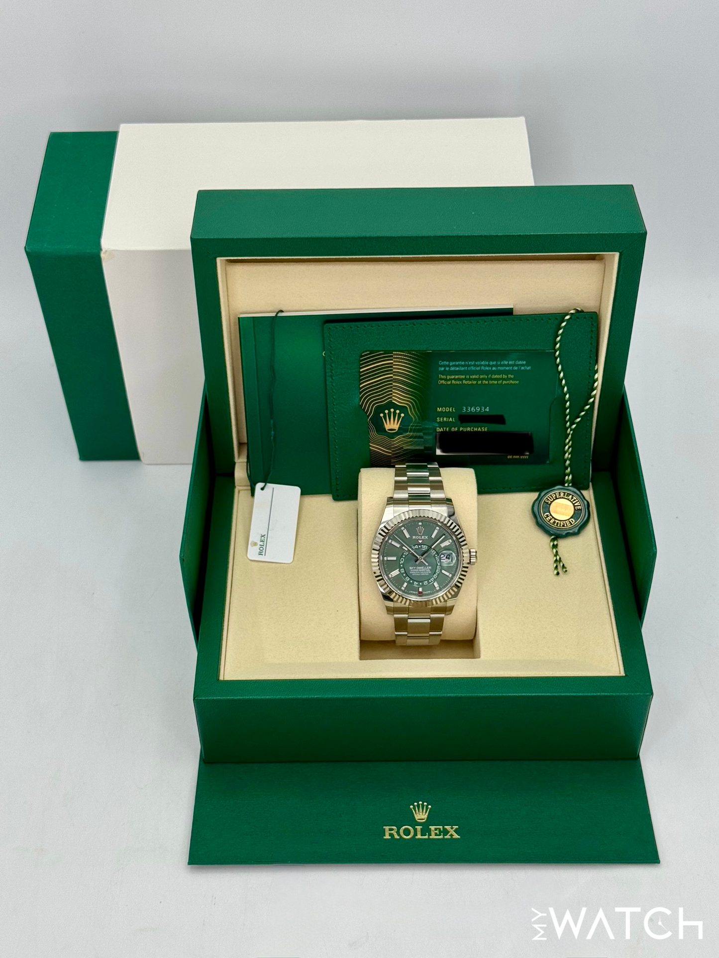 NEW 2025 Rolex Sky-Dweller 42mm 336934 Oyster Green Dial