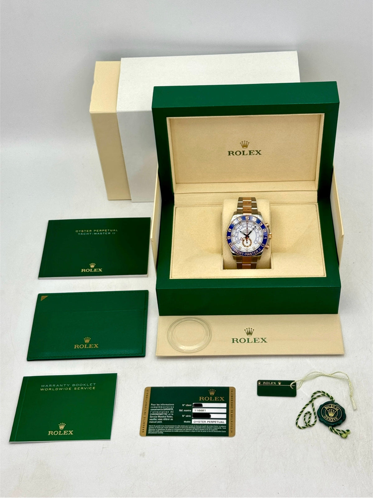 2013 Rolex Yacht-Master II 44mm 116681 Two-Tone White Dial