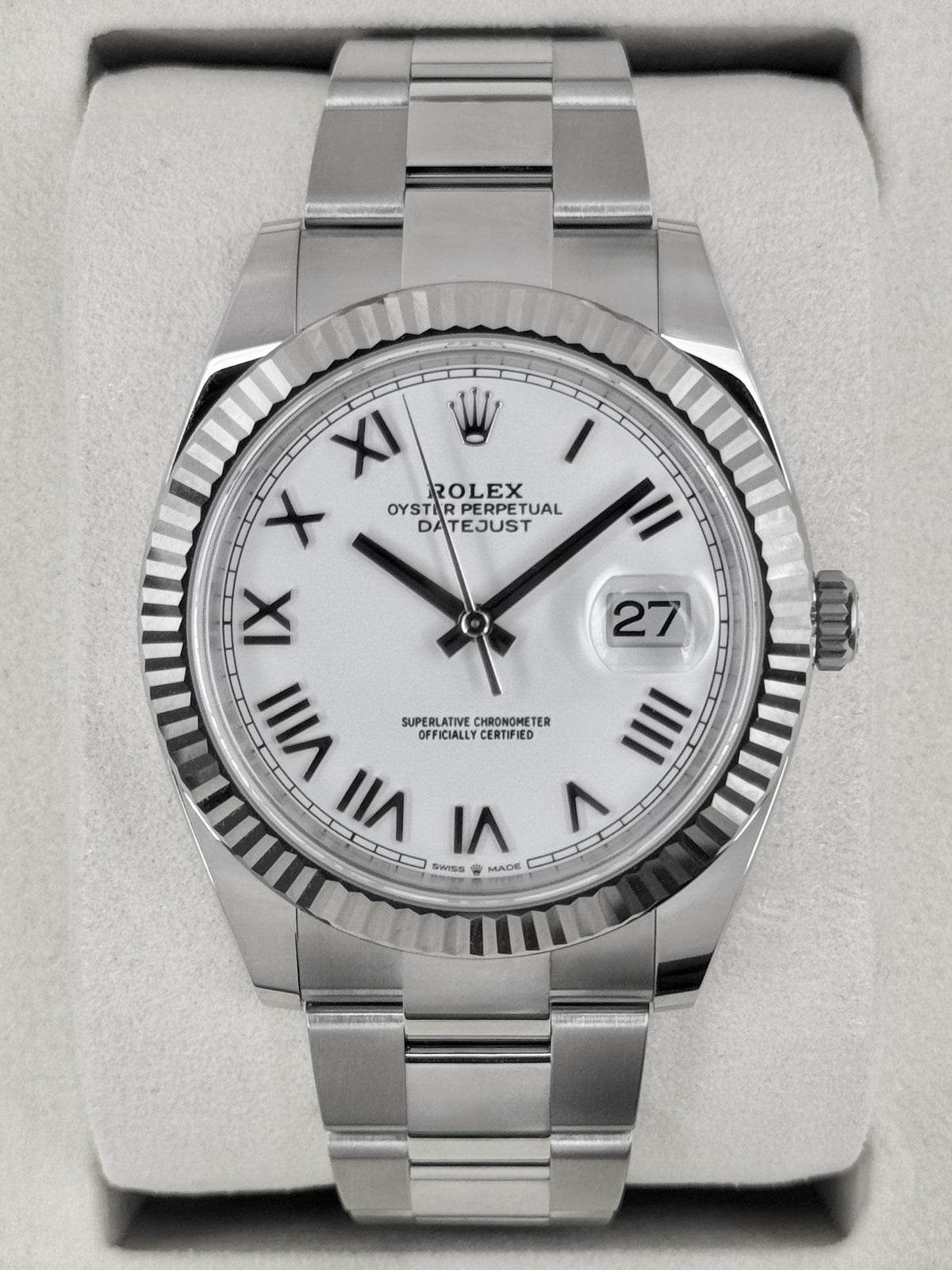NEW 2026 Rolex Datejust 41mm 126334 Stainless Steel Oyster White Roman Numeral Dial