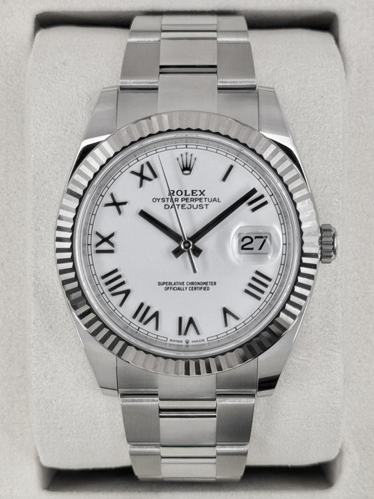 NEW 2026 Rolex Datejust 41mm 126334 Stainless Steel Oyster White Roman Numeral Dial