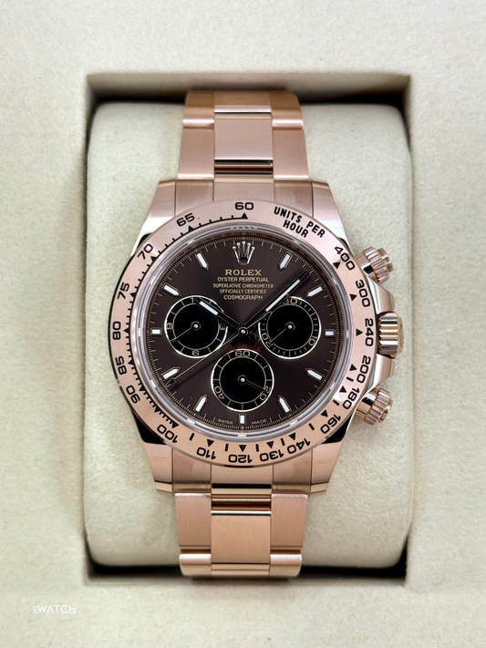 NEW 2025 Rolex Daytona 40mm 126505 Rose Gold Chocolate Dial