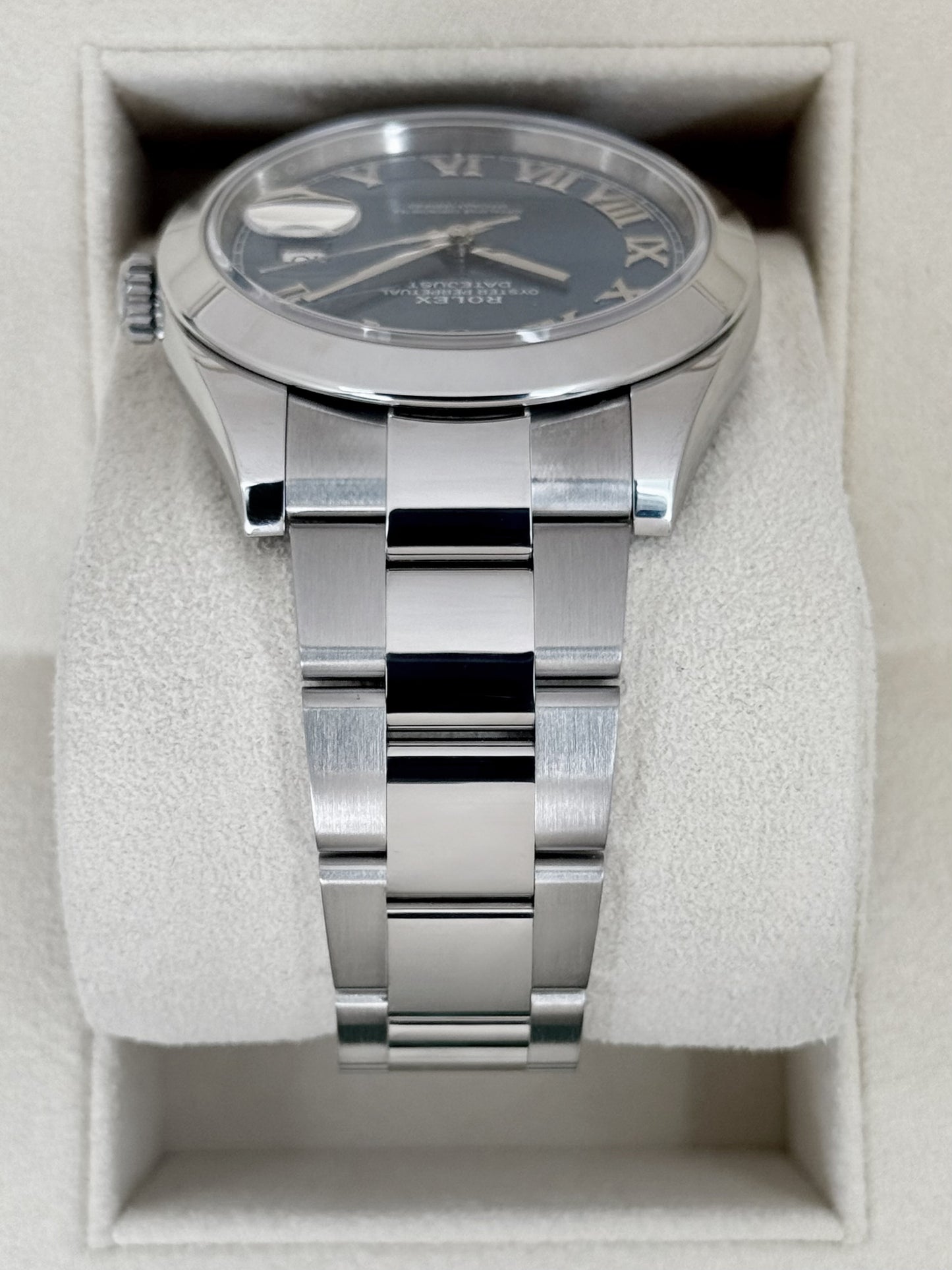 2023 Rolex Datejust 41mm 126300 Stainless Steel Oyster Blue Roman Numeral Dial