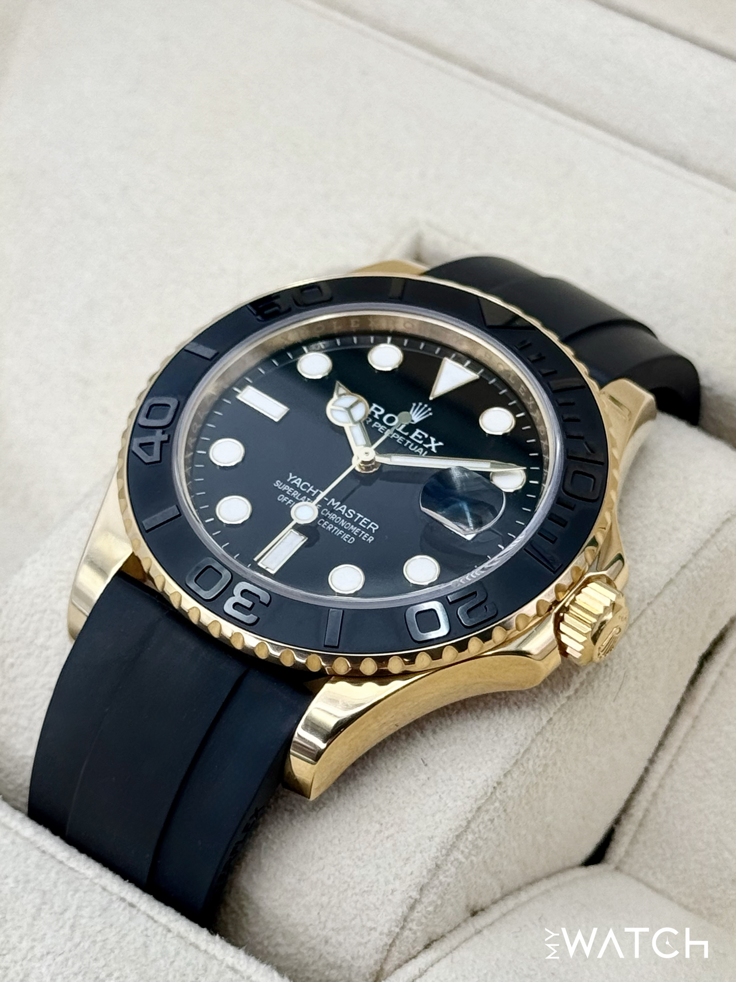 2024 Rolex Yacht-Master 42mm 226658 Gold Oysterflex Black Dial