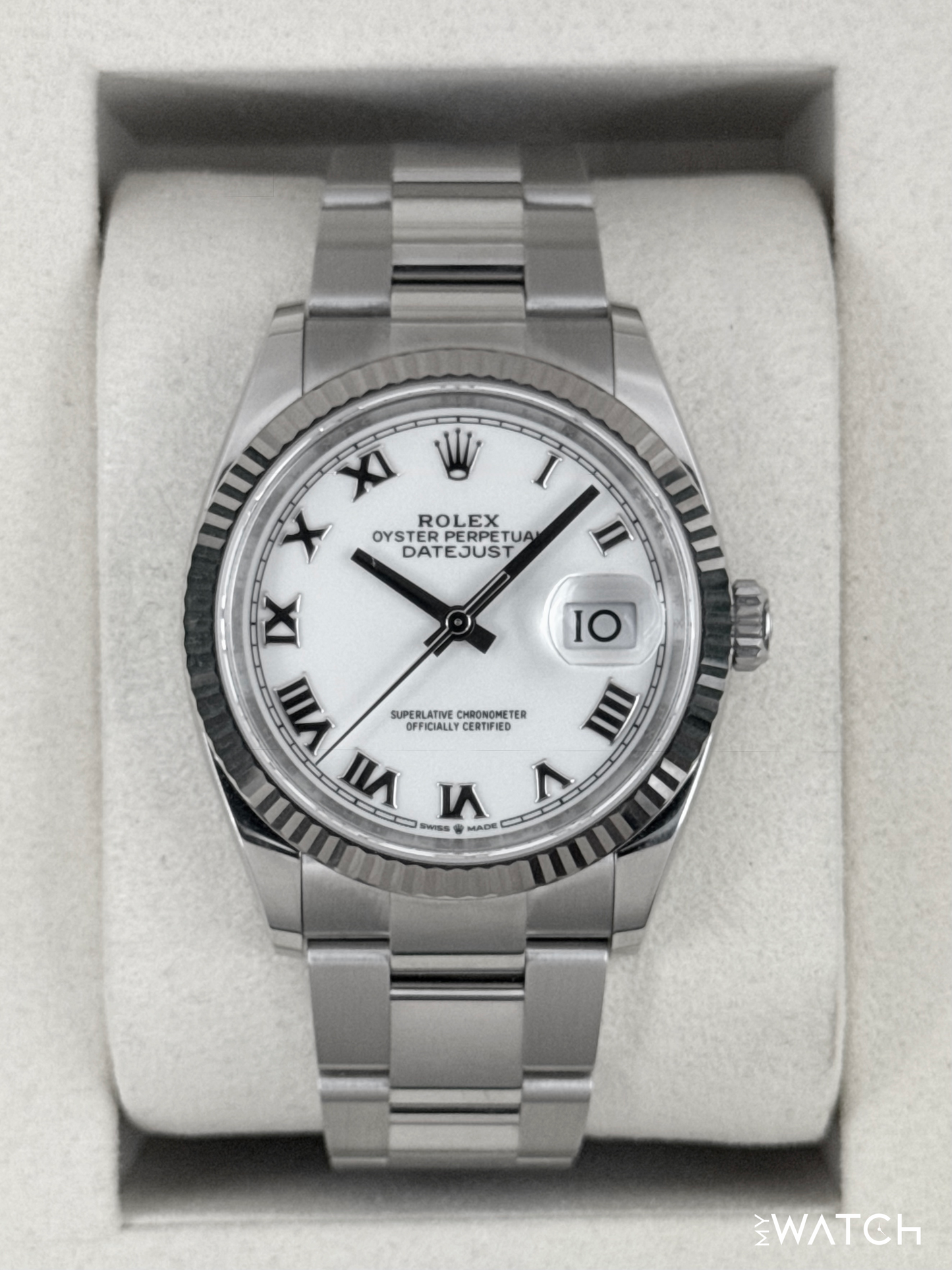 NEW 2026 Rolex Datejust 36mm 126234 Stainless Steel Oyster White Dial - MyWatchLLC