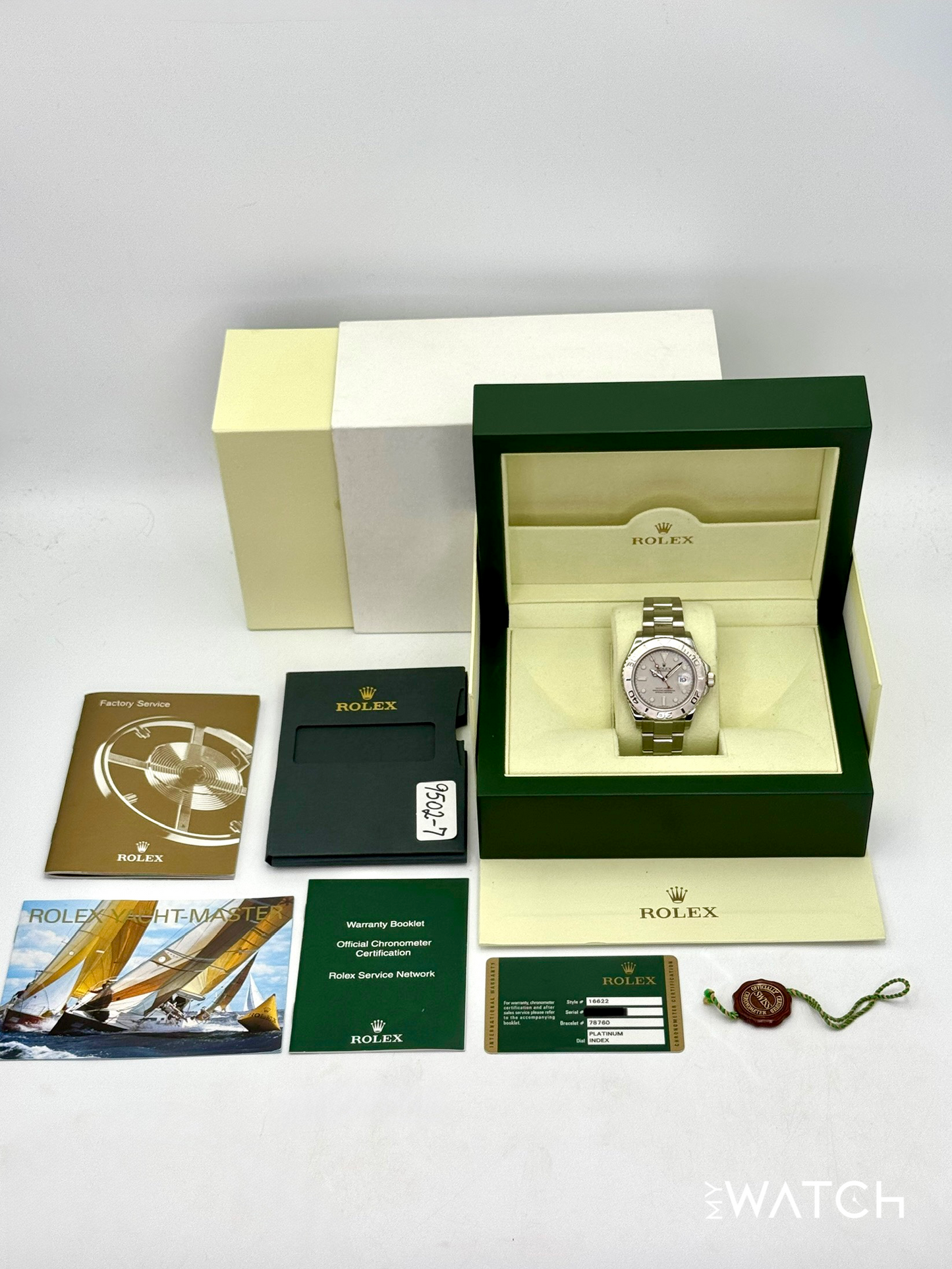 2012 Rolex Yacht-Master 40mm 16622 Platinum Bezel and Dial