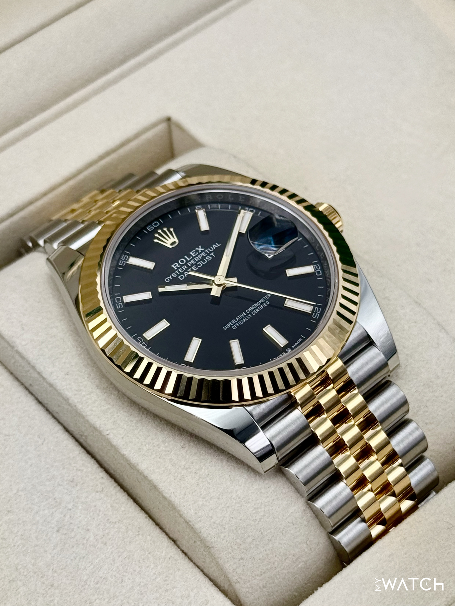 NEW 2025 Rolex Datejust 41mm 126333 Two-Tone Jubilee Black Dial