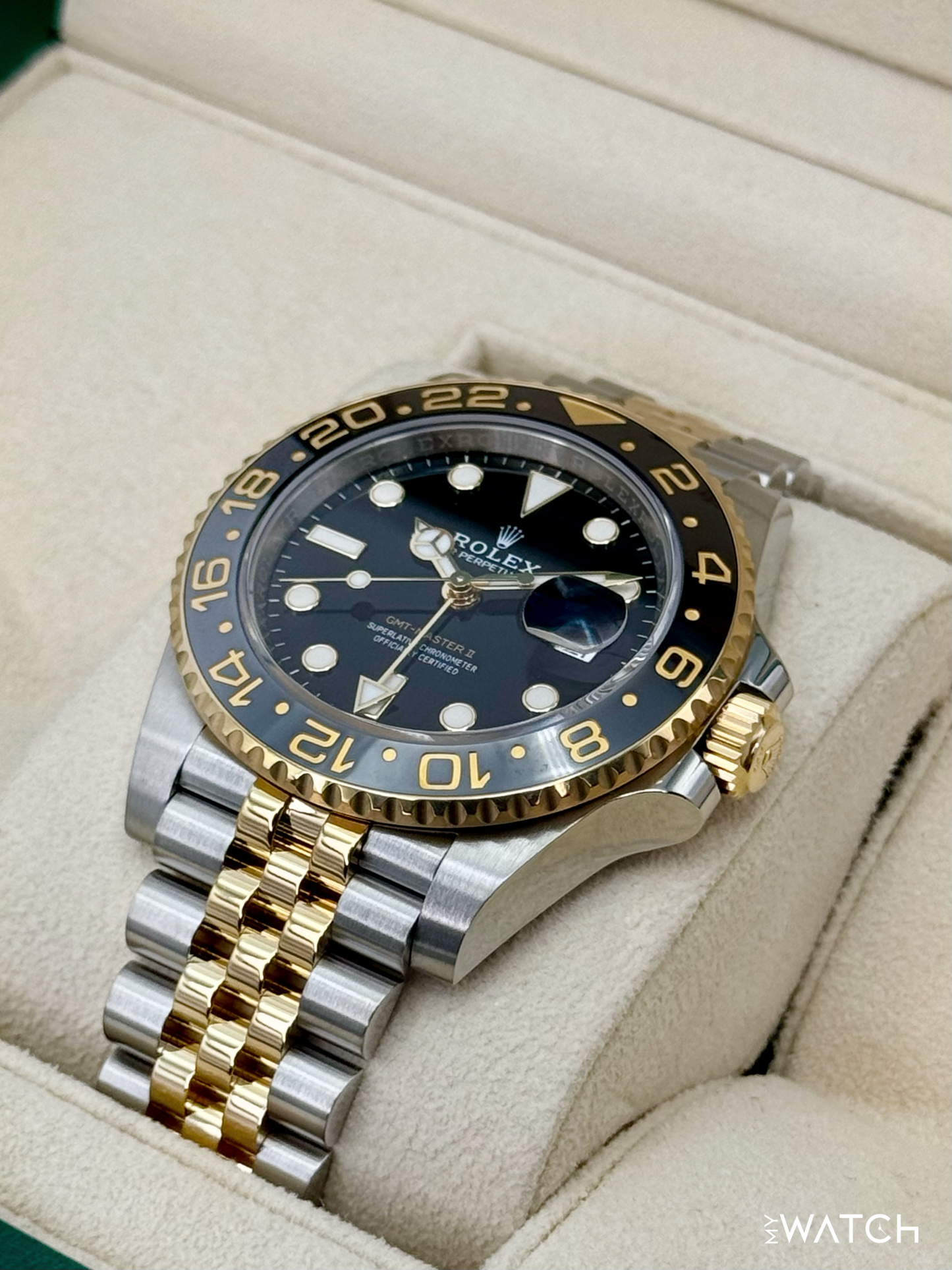 2023 Rolex GMT-Master II 40mm 126713GRNR Two-Tone Jubilee