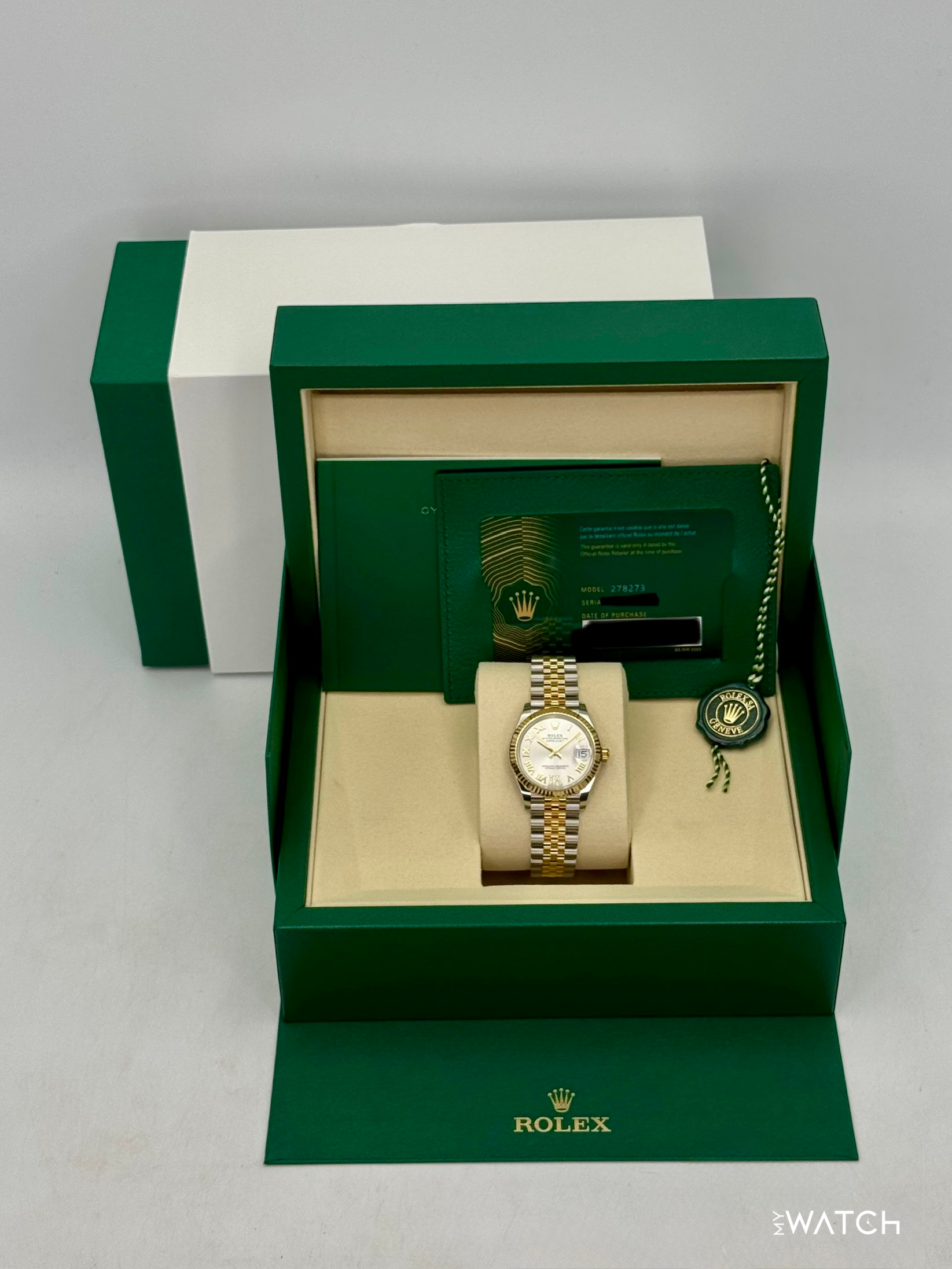 NEW 2026 Rolex Datejust 31mm 278273 Two-Tone Jubilee Silver Diamond - MyWatchLLC