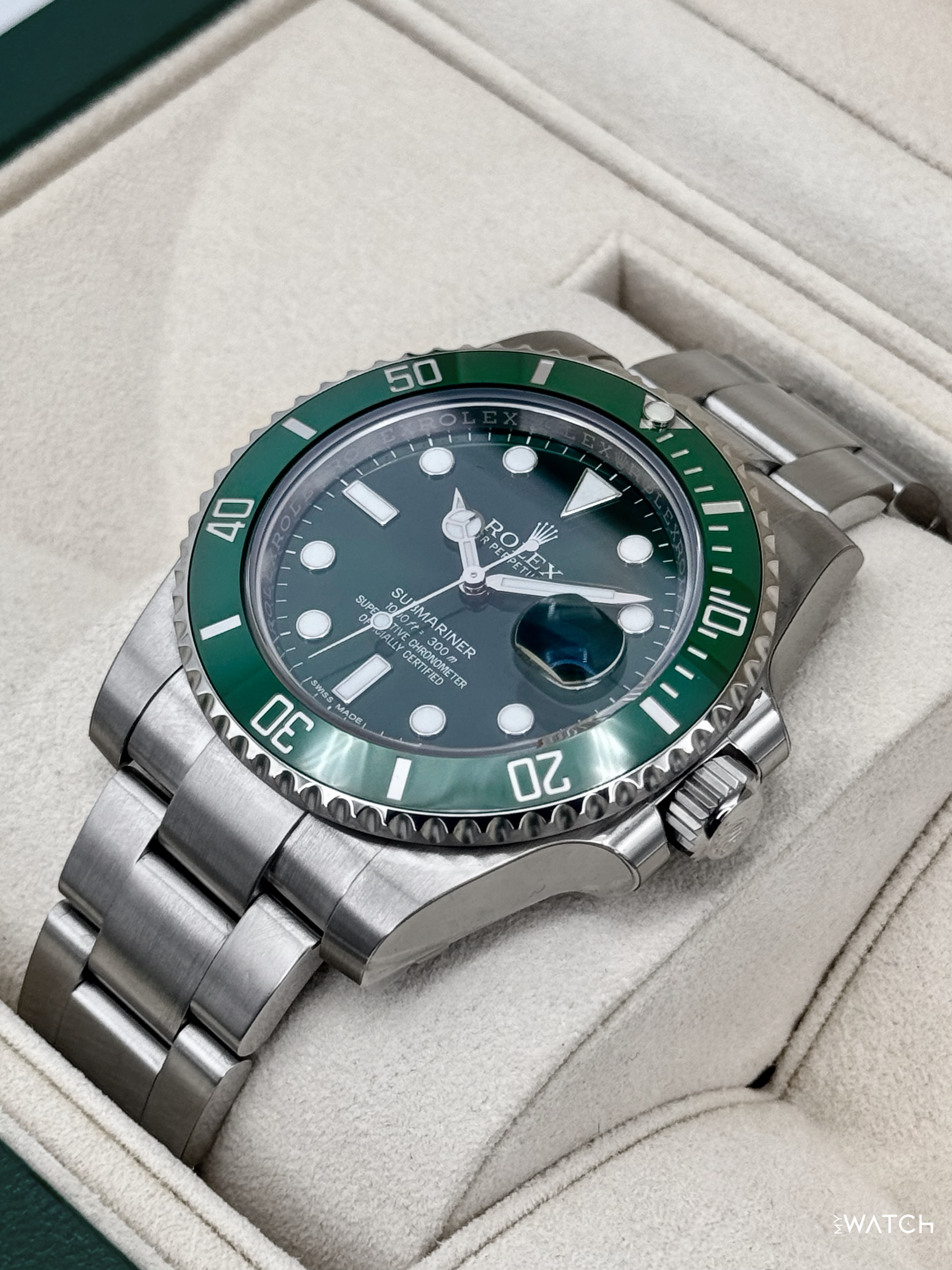 2016 Rolex Submariner “Hulk” 40mm 116610LV Green Dial (STICKERED) - MyWatchLLC