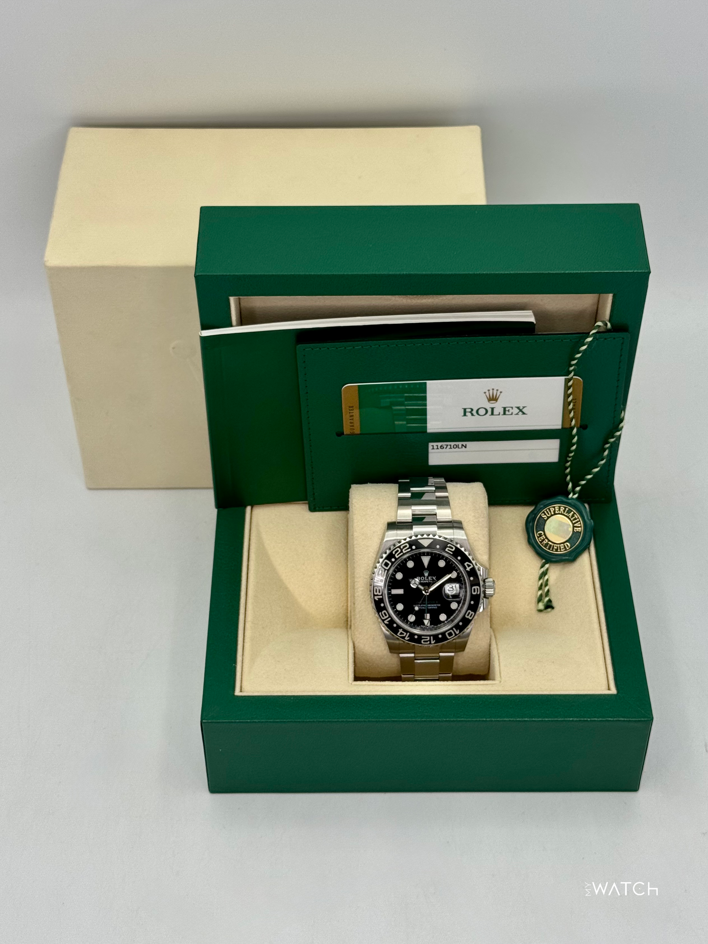 2018 Rolex GMT-Master II 40mm 116710LN Stainless Steel Black Dial