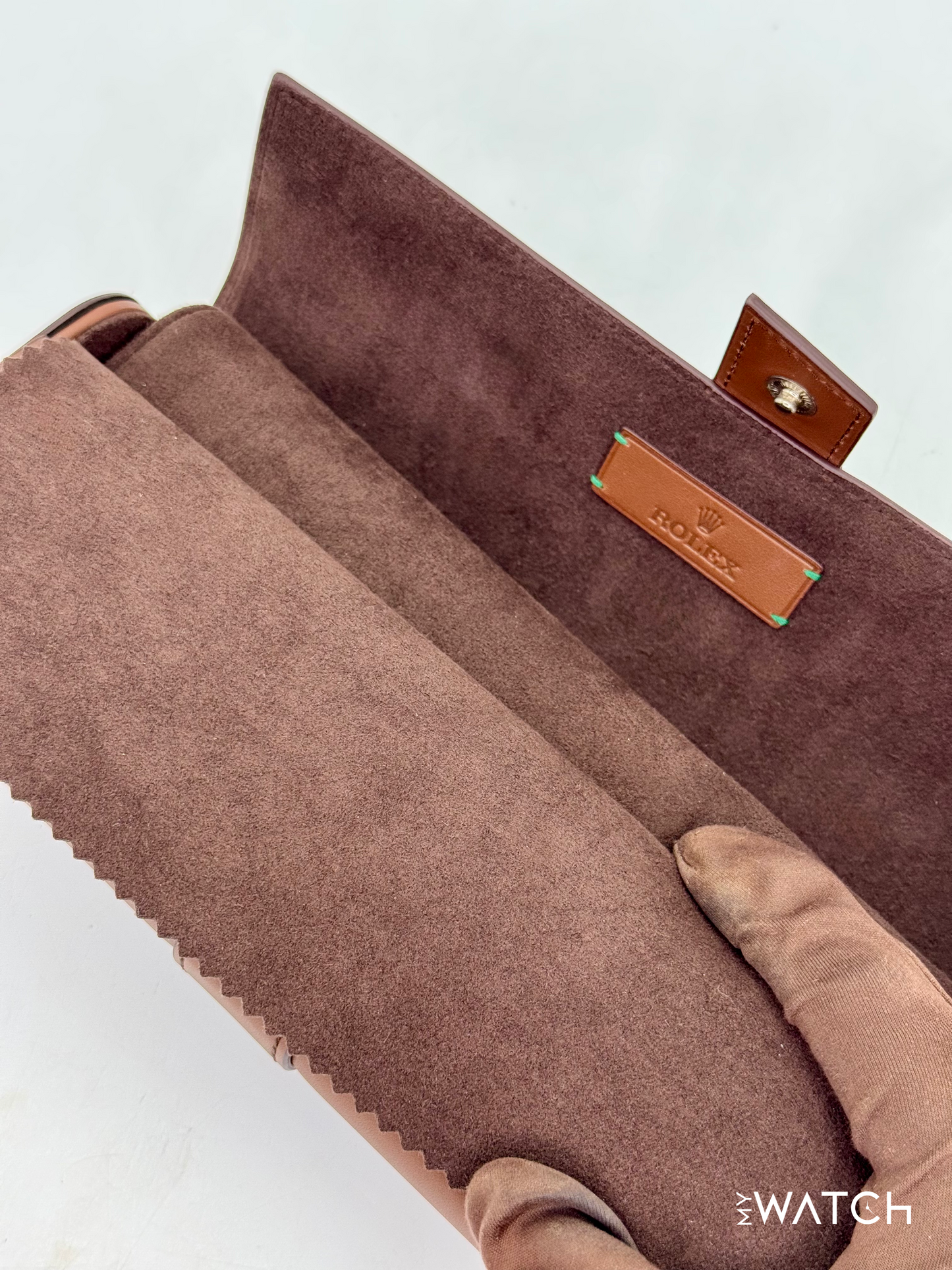 Rolex Leather Three Watch Roll Travel Case