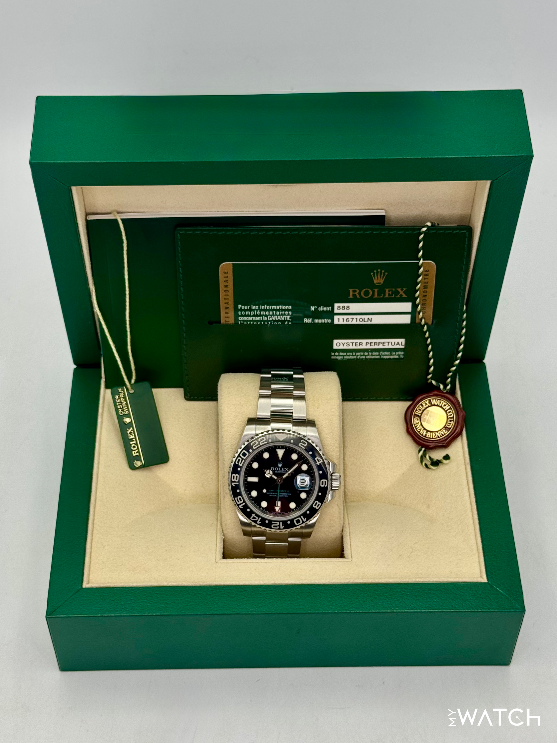 2007 Rolex GMT-Master II 40mm 116710LN Stainless Steel Black Dial - MyWatchLLC