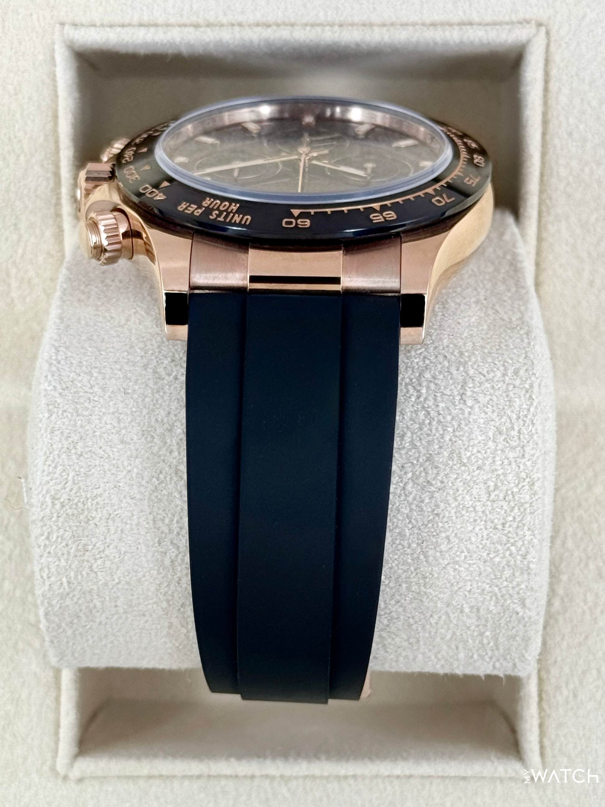 2023 Rolex Daytona 40mm 116515LN Rose Gold Oysterflex Chocolate Dial - MyWatchLLC