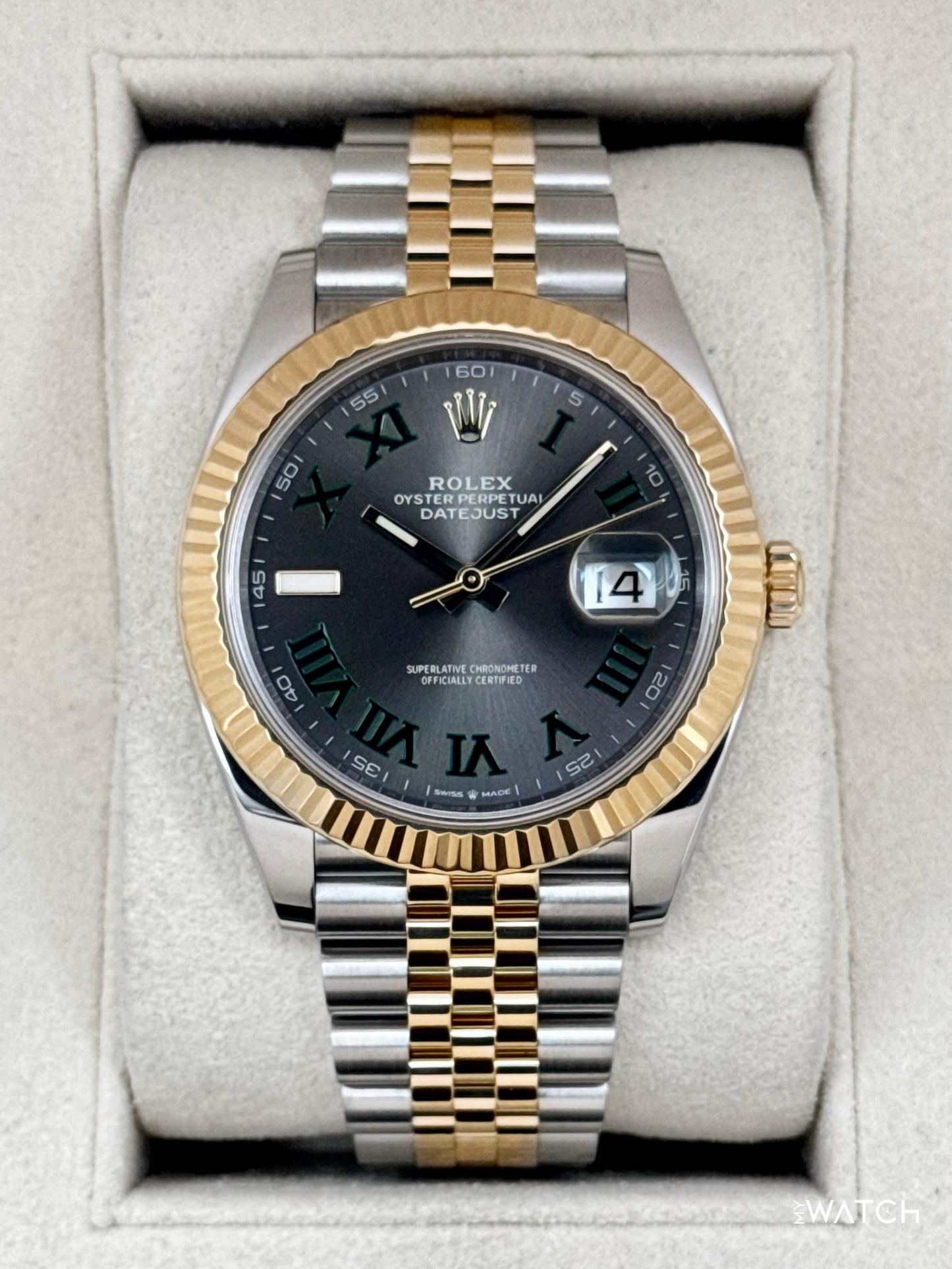 2020 Rolex Datejust 41mm 126333 Two-Tone Oyster Wimbledon Dial - MyWatchLLC