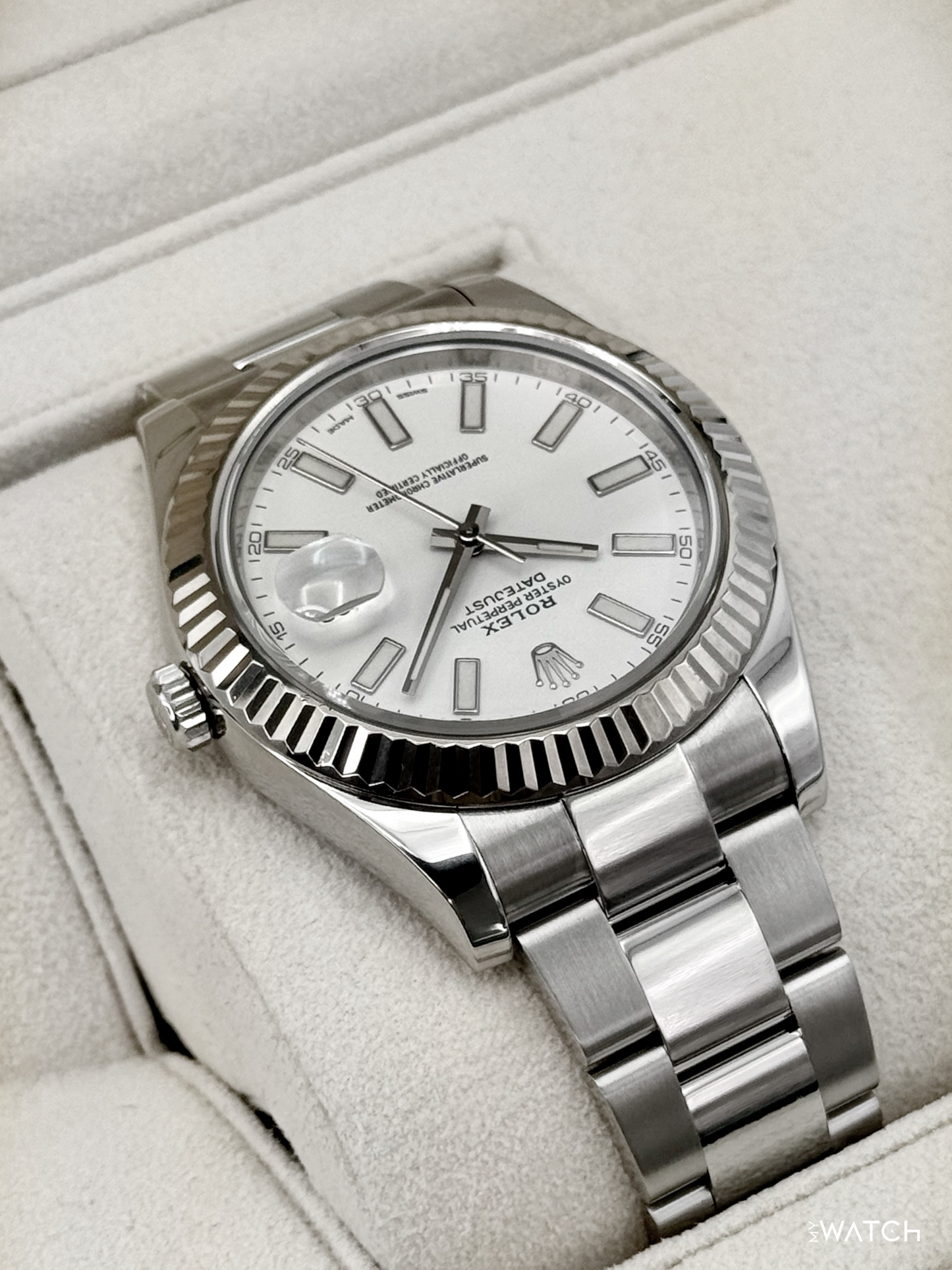 2016 Rolex Datejust II 41mm 116334 Stainless Steel Oyster White Dial