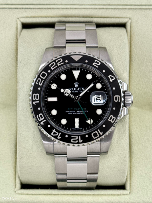 2011 Rolex GMT-Master II 40mm 116710LN Stainless Steel Black Dial