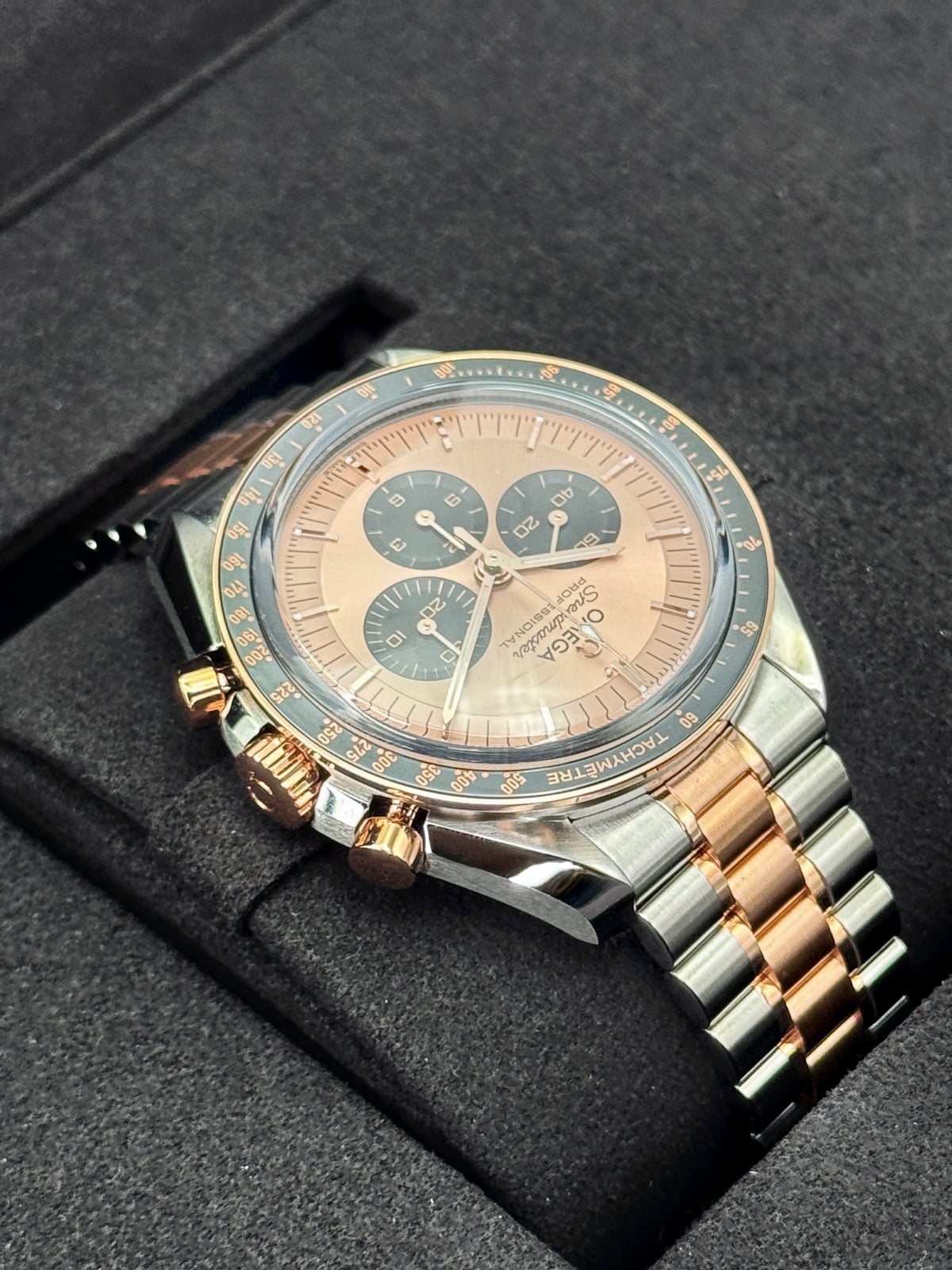 2025 Omega Speedmaster 42mm 310.20.42.50.99.001 Two-Tone Pink Dial