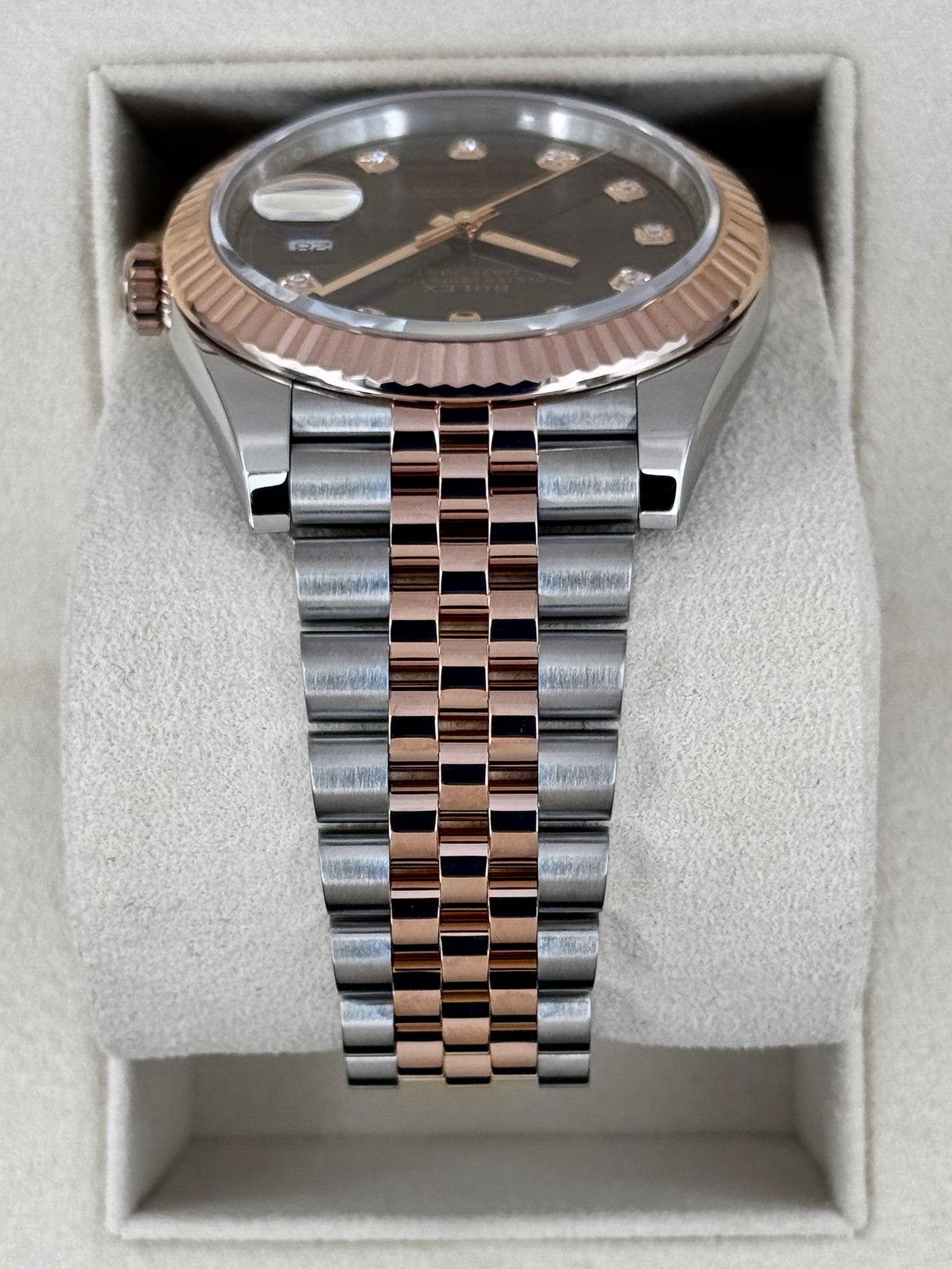 2019 Rolex Datejust 41mm 126331 Two-Tone Chocolate Diamond Dial