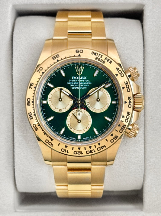 2025 Rolex Daytona John Mayer 40mm 126508 Yellow Gold Green Dial