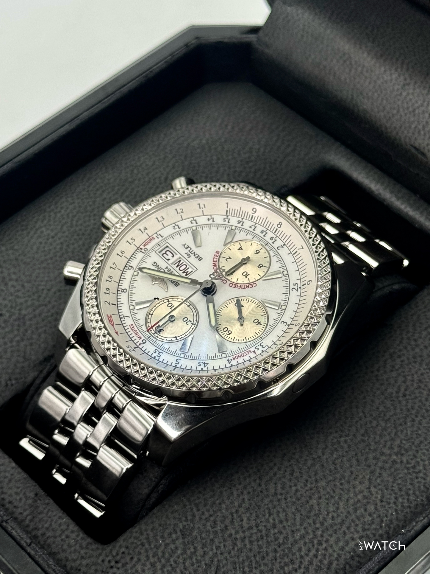 2008 Breitling Bentley Gt 45mm A1336212 Stainless Steel White Dial - MyWatchLLC