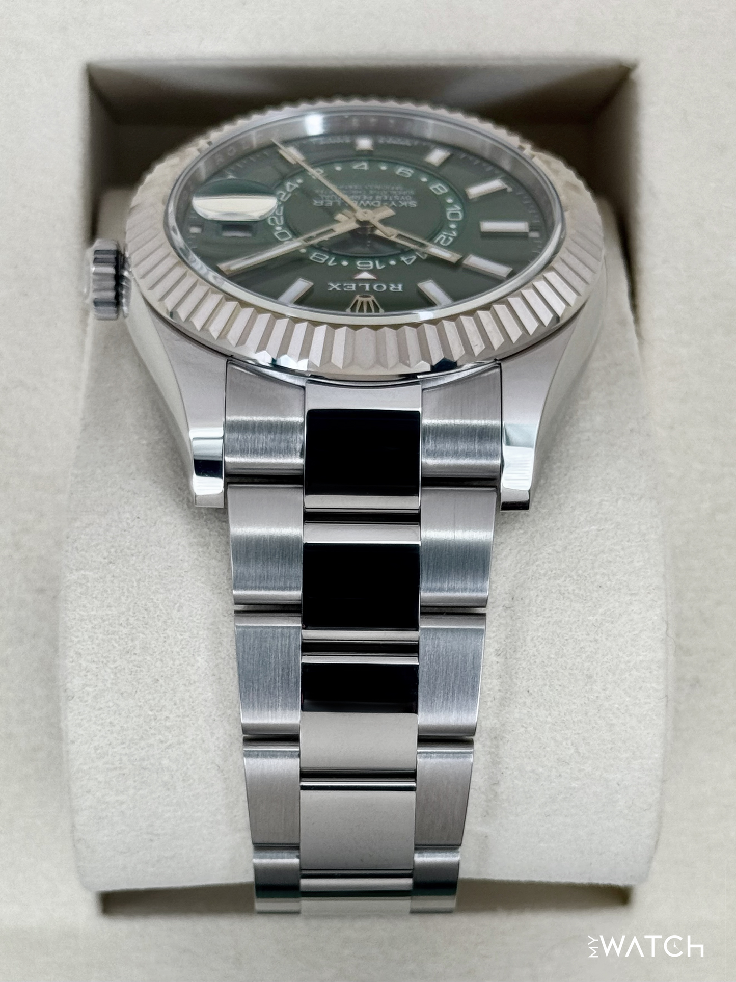 NEW 2025 Rolex Sky-Dweller 42mm 336934 Oyster Green Dial - MyWatchLLC