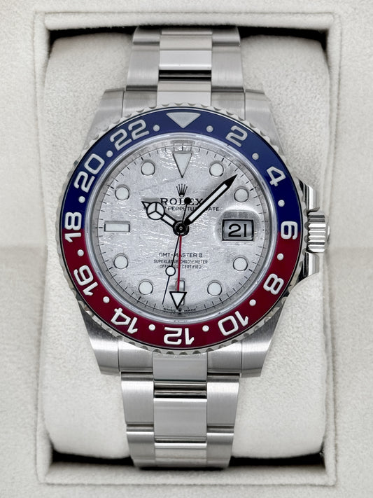 2023 Rolex GMT-Master II Pepsi 40mm 126719BLRO White Gold Oyster Meteorite Dial