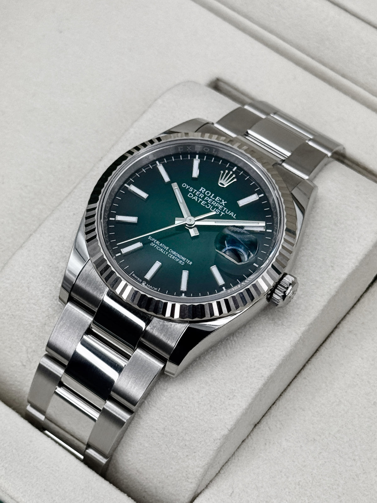 NEW 2026 Rolex Datejust 36mm 126234 Stainless Steel Oyster Green Ombre Dial