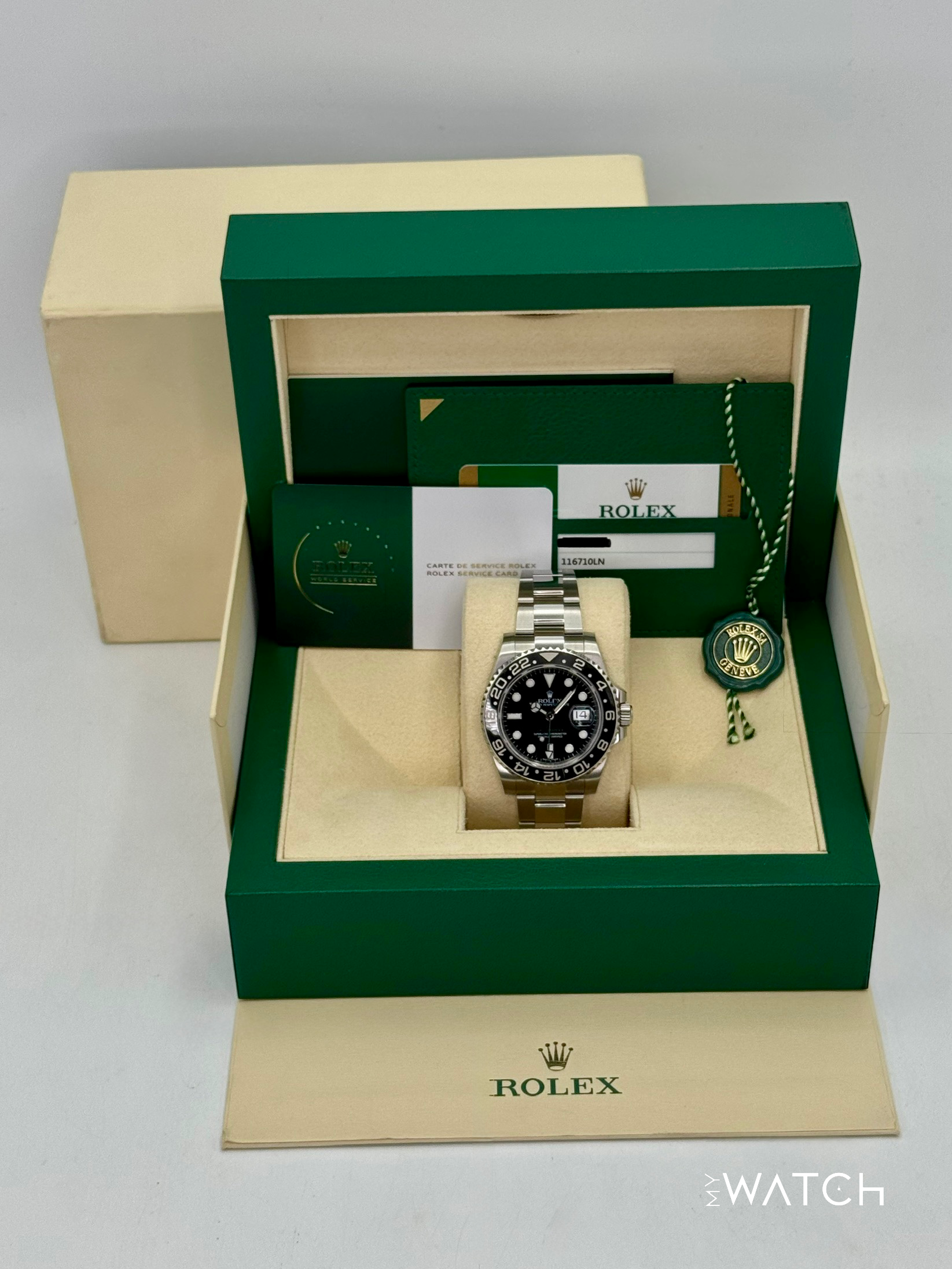 2017 Rolex GMT-Master II 40mm 116710LN Stainless Steel Black Dial (with RSC) - MyWatchLLC