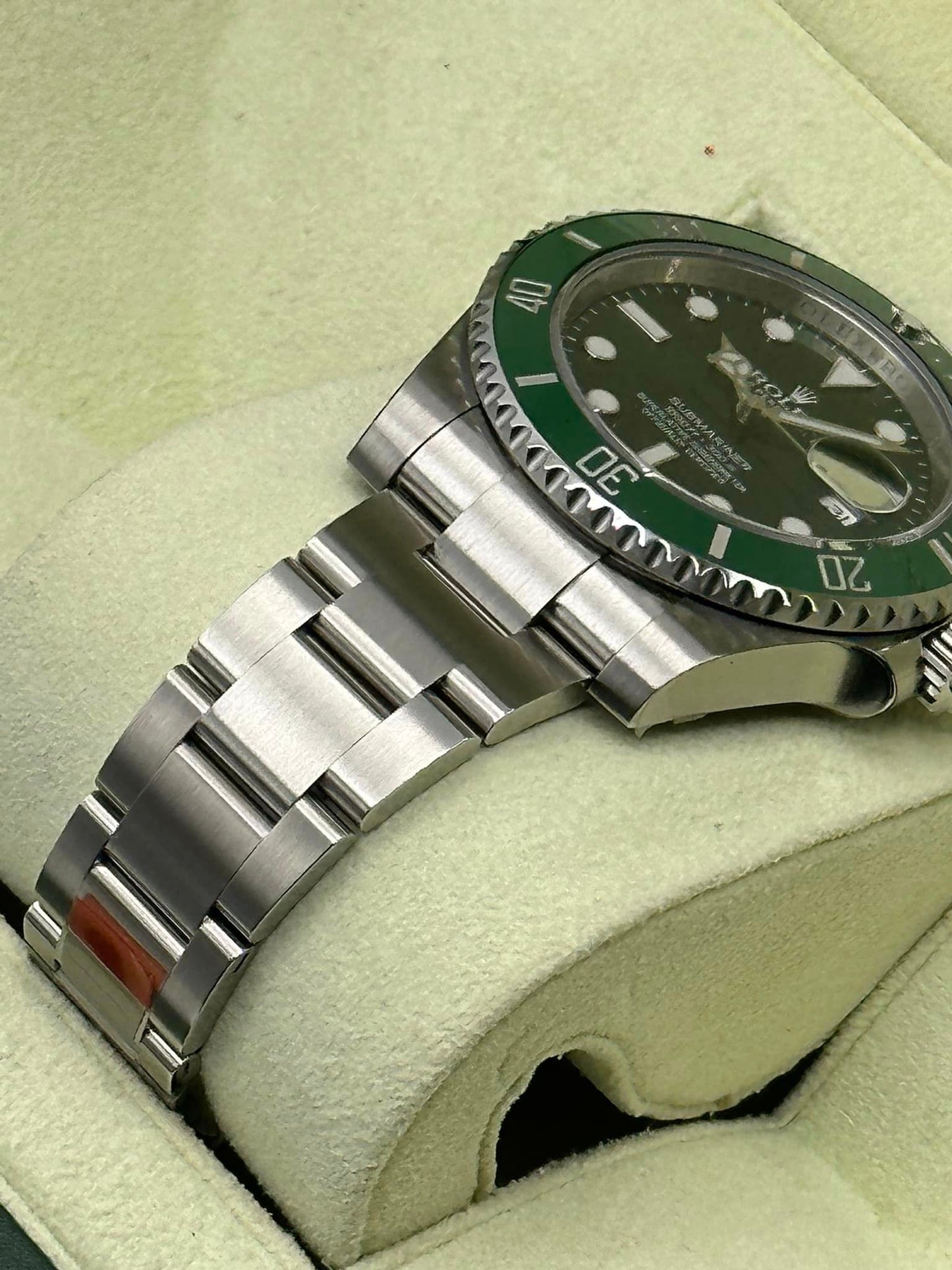 New Old Stock 2014 Rolex Submariner "Hulk" 116610LV Green Dial - MyWatchLLC