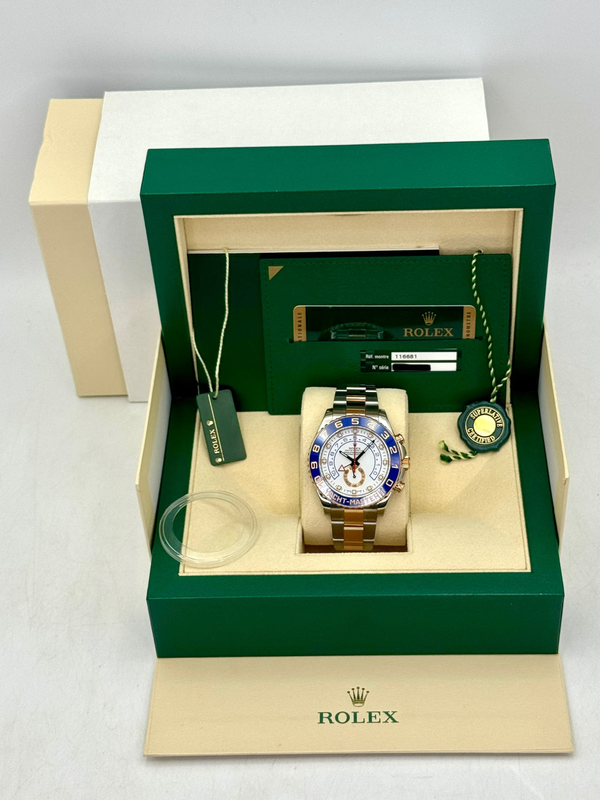 2013 Rolex Yacht-Master II 44mm 116681 Two-Tone White Dial