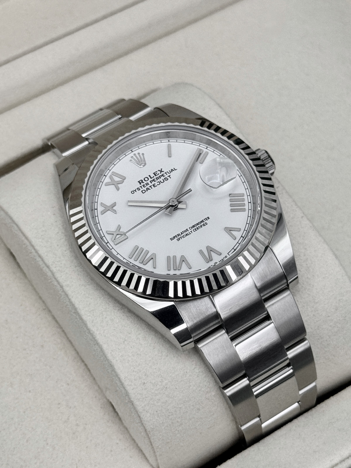 NEW 2026 Rolex Datejust 41mm 126334 Stainless Steel Oyster White Roman Numeral Dial
