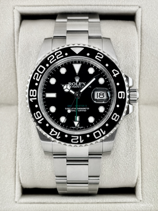 2016 Rolex GMT-Master II 40mm 116710LN Stainless Steel Black Dial - MyWatchLLC