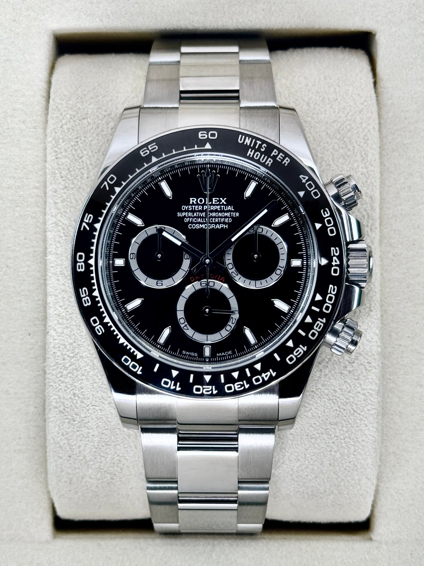2025 Rolex Daytona 40mm 126500LN Stainless Steel Black Dial