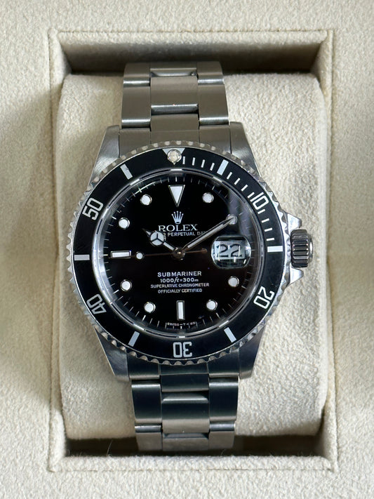 1989 Rolex Submariner Date 16610 Stainless Steel Black Dial - MyWatchLLC