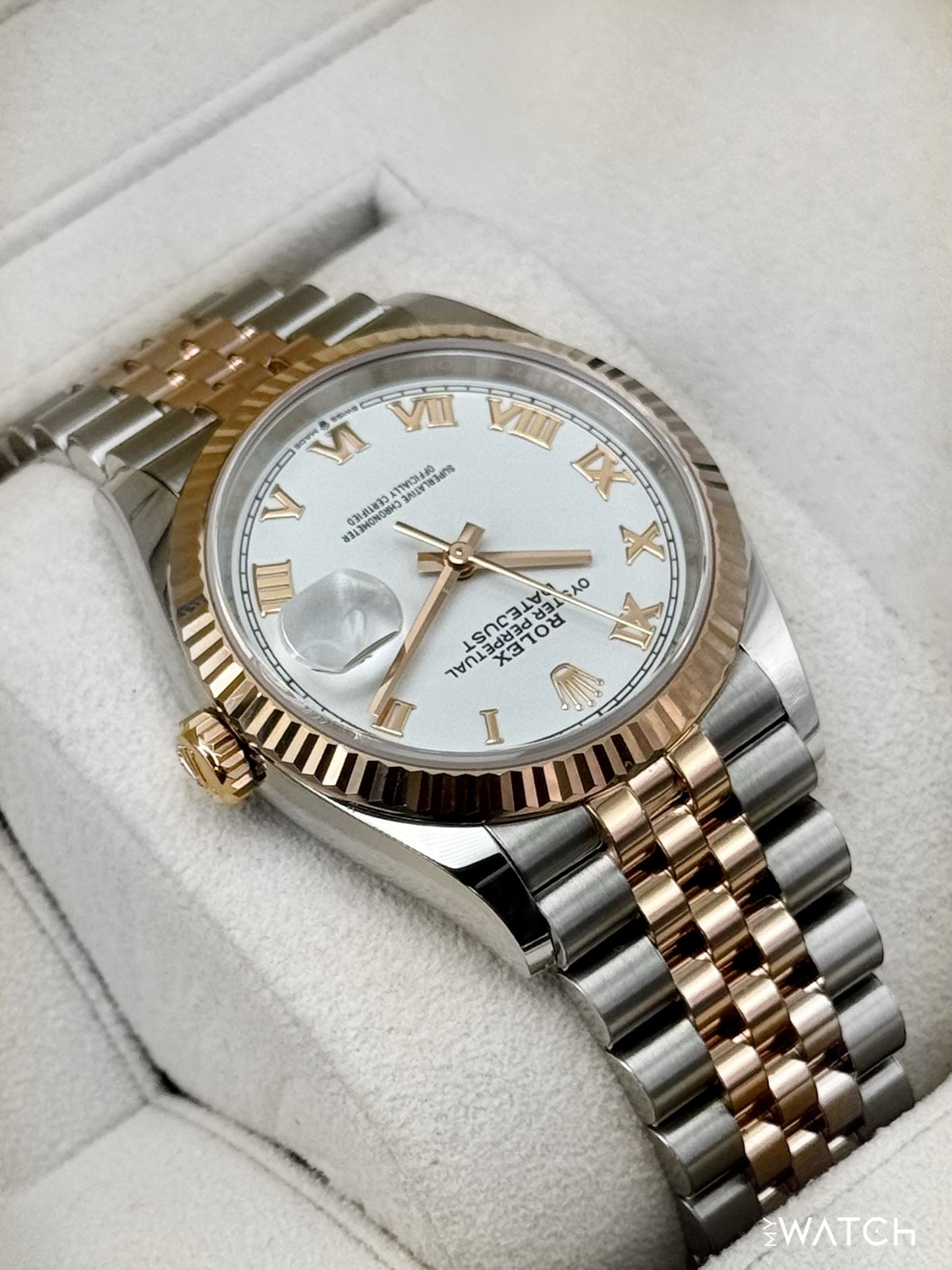 2024 Rolex Datejust 36mm 126231 Two-Tone Jubilee White Roman Numeral Dial