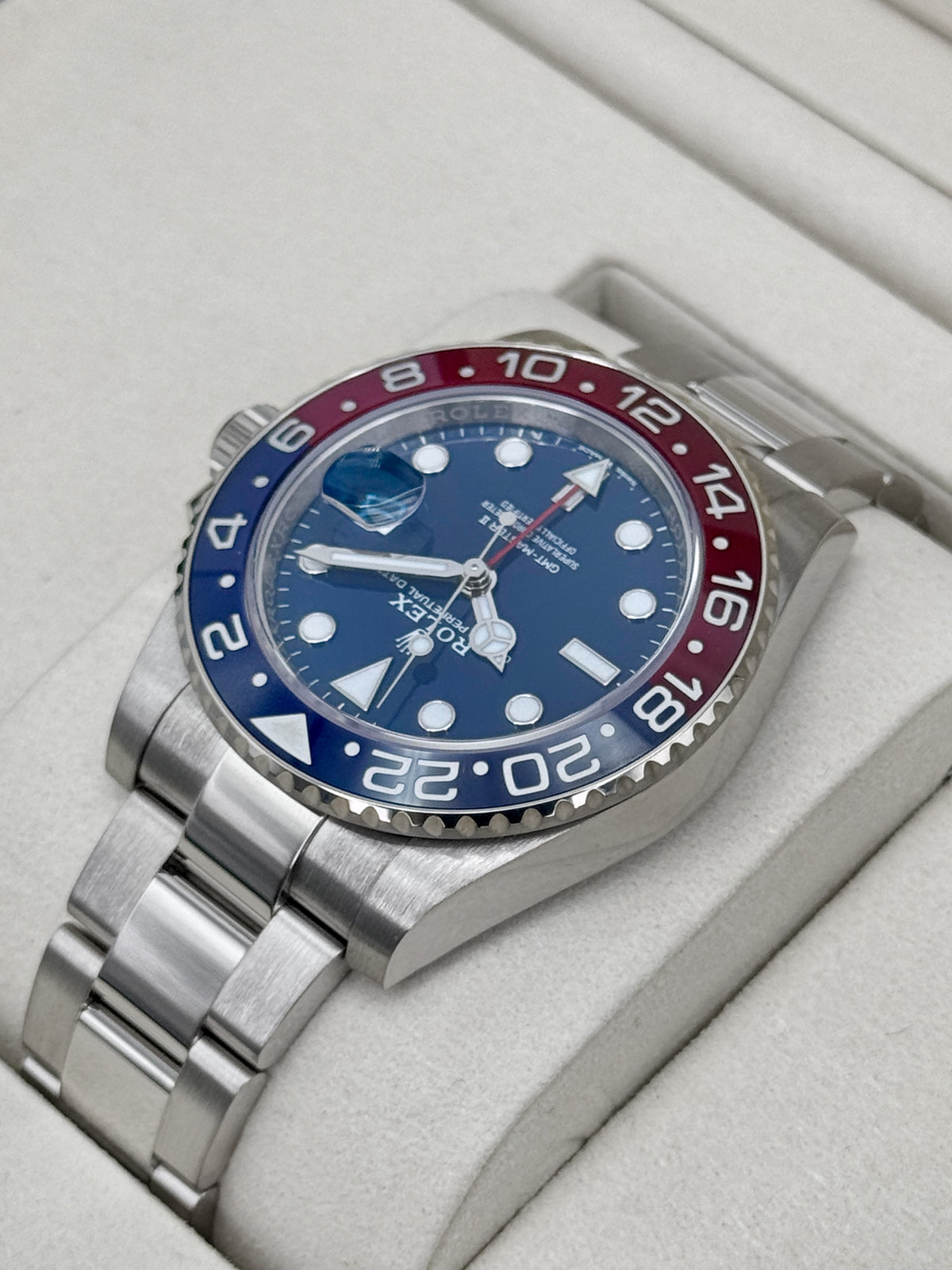 2025 Rolex GMT-Master II Pepsi 40mm 126719BLRO White Gold Oyster