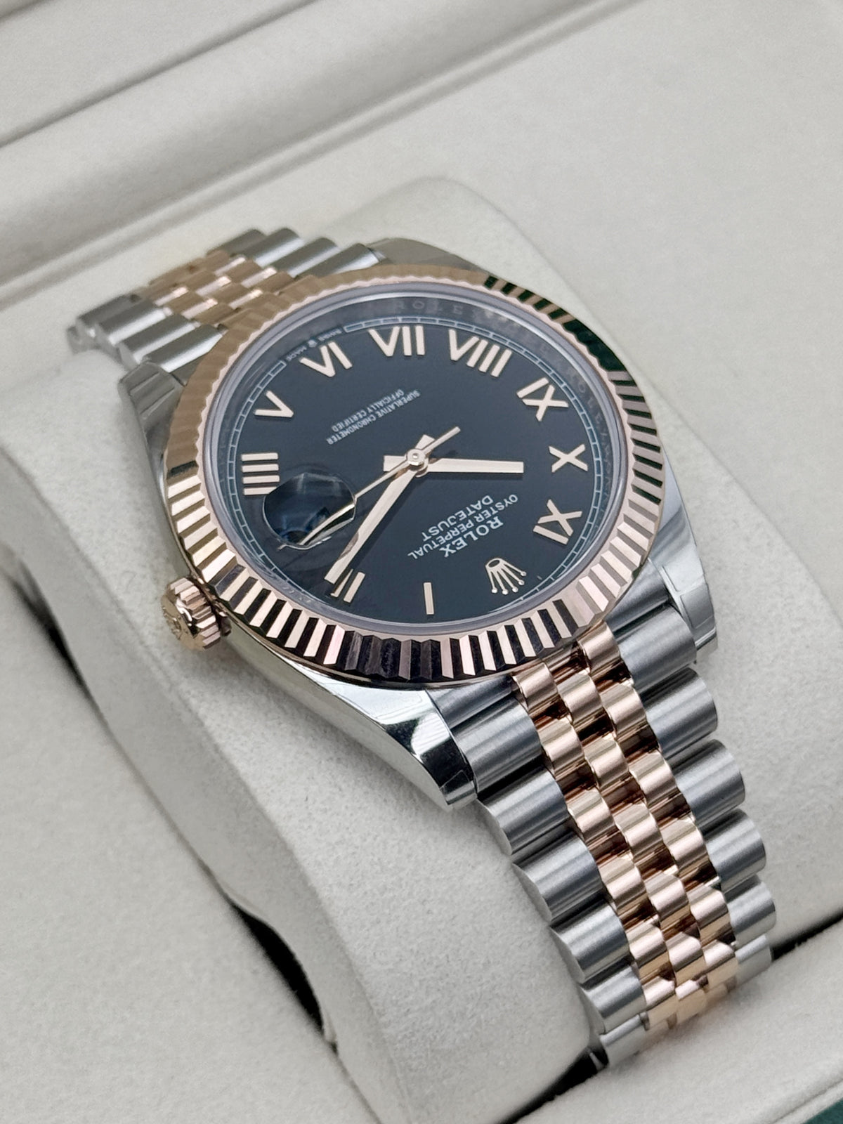 NEW 2026 Rolex Datejust 41mm 126331 Two-Tone Black Roman Numeral Dial