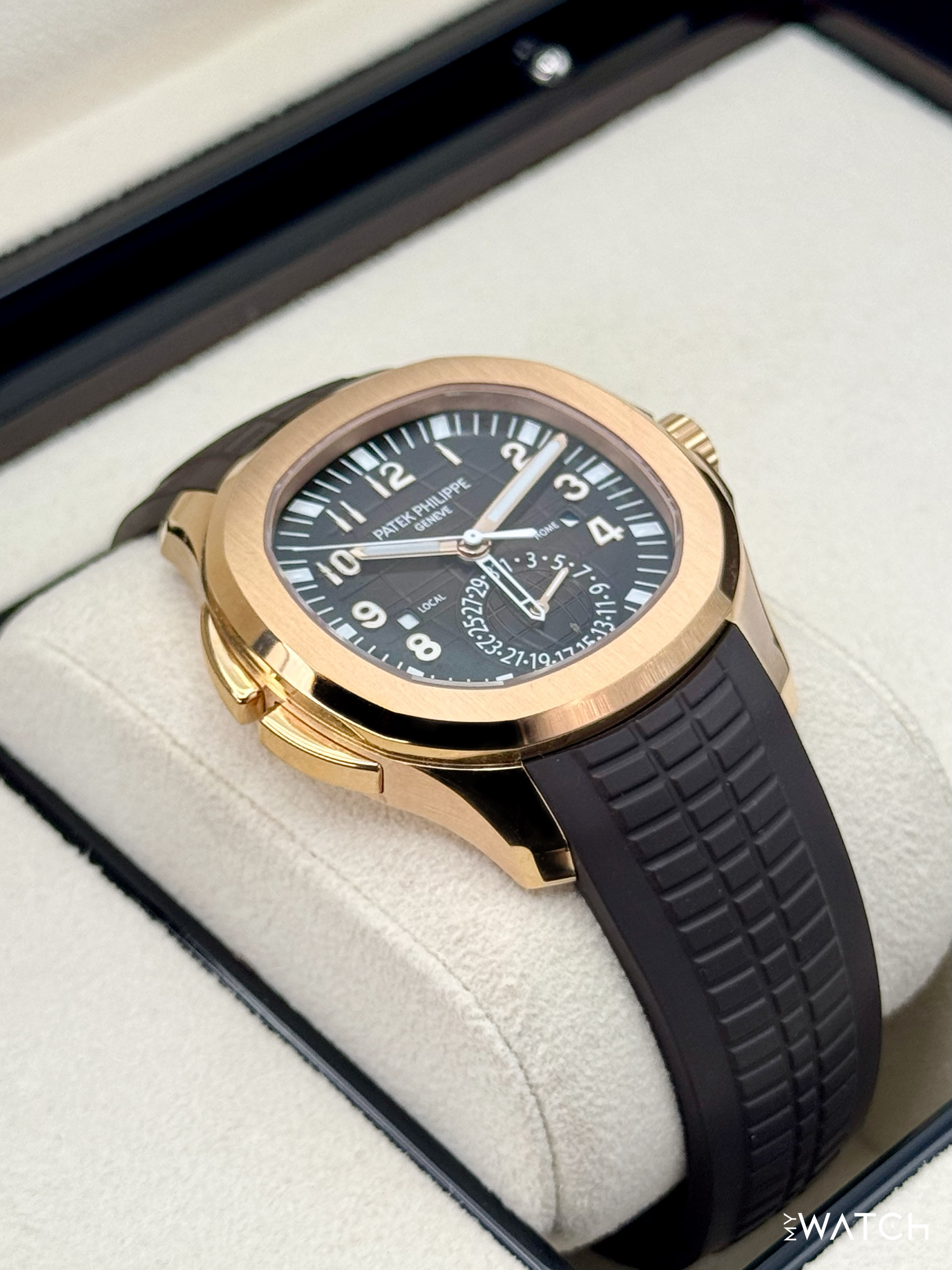 2024 Patek Philippe Aquanaut 40.8mm 5164R-001 Rose Gold Brown Dial - MyWatchLLC