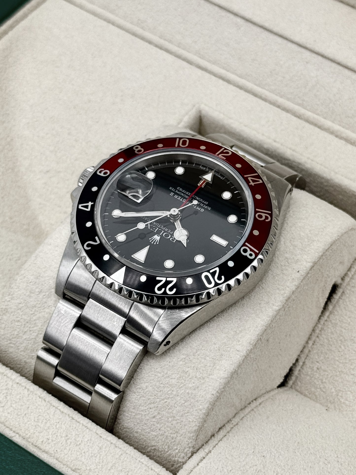 1991 Rolex GMT Master II "Coke" 40mm 16710 Stainless Steel Oyster Black Dial