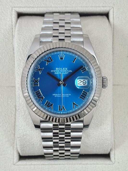 2025 Rolex Datejust 41mm 126334 Stainless Steel Jubilee Azzurro Blue Dial