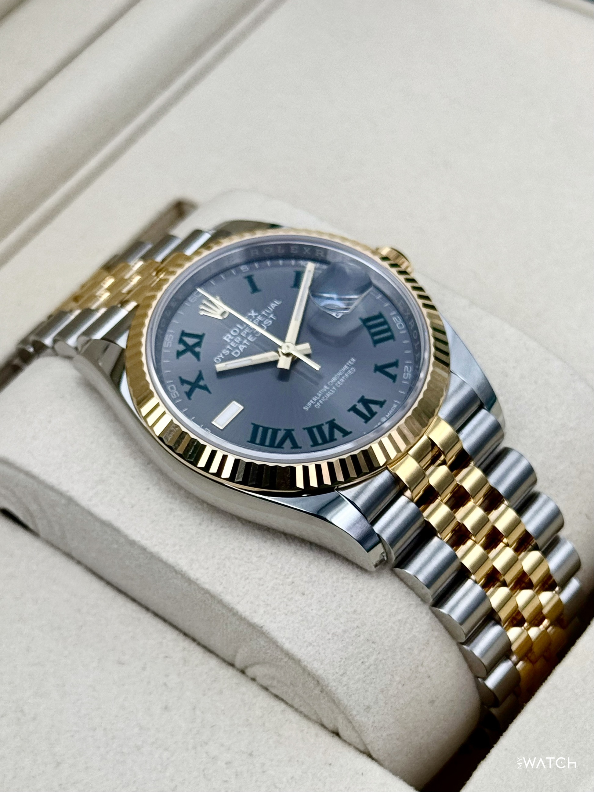 NEW 2026 Rolex Datejust 36mm 126233 Two-Tone Jubilee Wimbledon Dial - MyWatchLLC