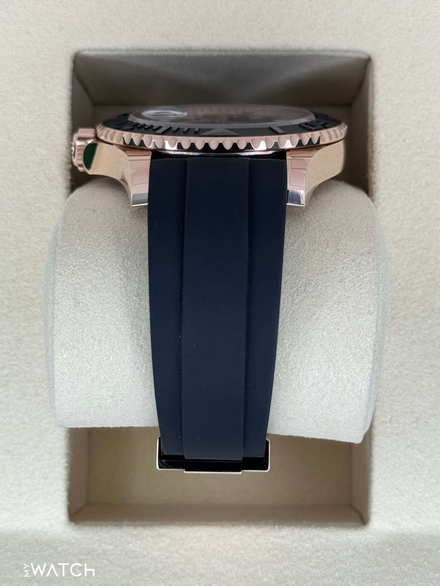 New 2025 Rolex Yacht-Master 40mm 126655 Rose Gold Oysterflex Black Dial