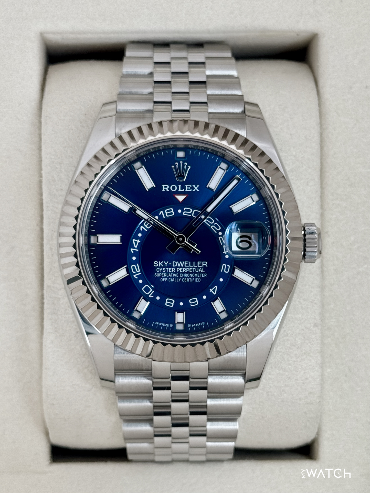2025 Rolex Sky-Dweller 42mm 336934 Jubilee Blue Dial - MyWatchLLC