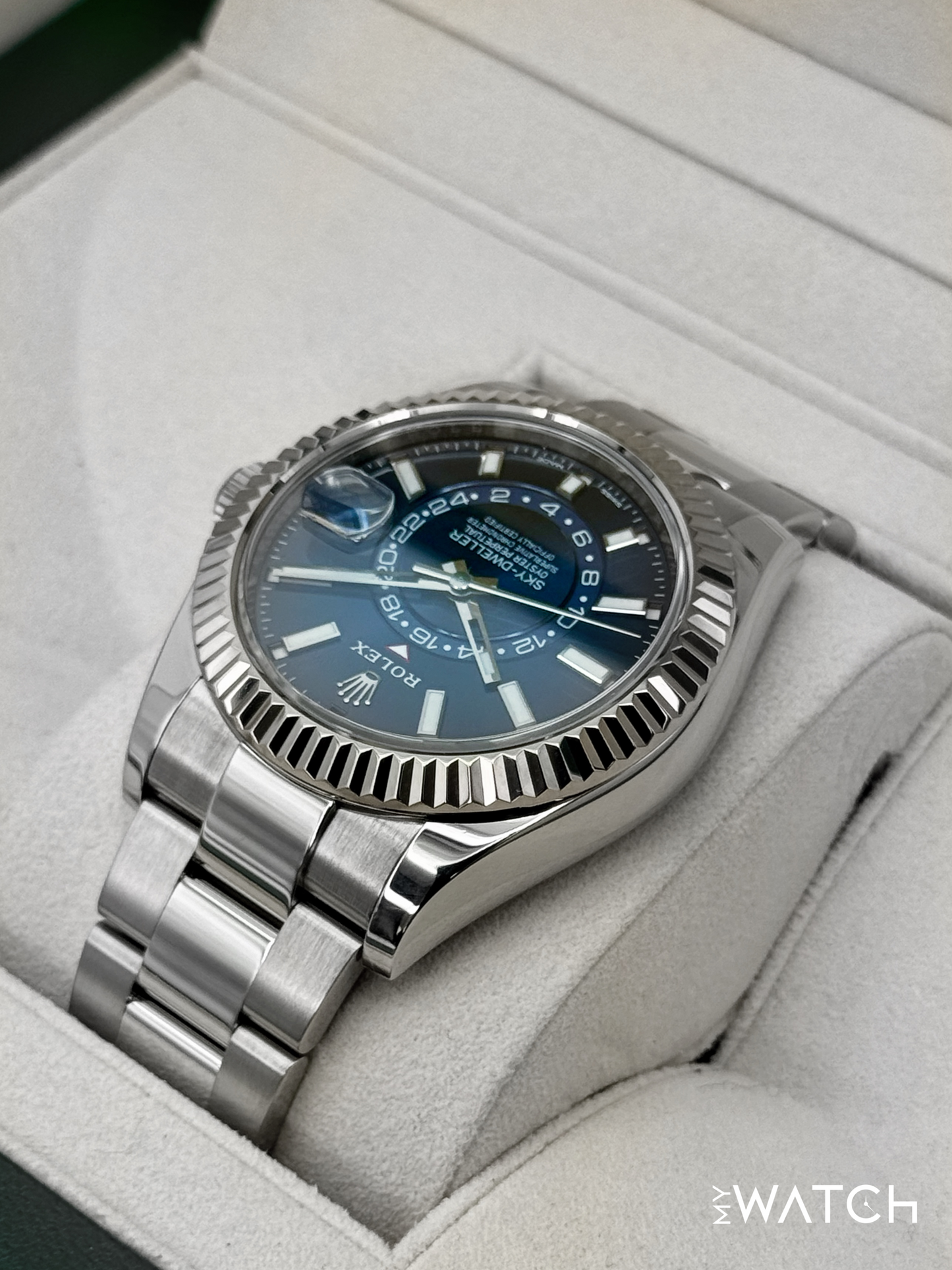 2022 Rolex Sky-Dweller 42mm 326934 Stainless Steel Oyster Blue Dial