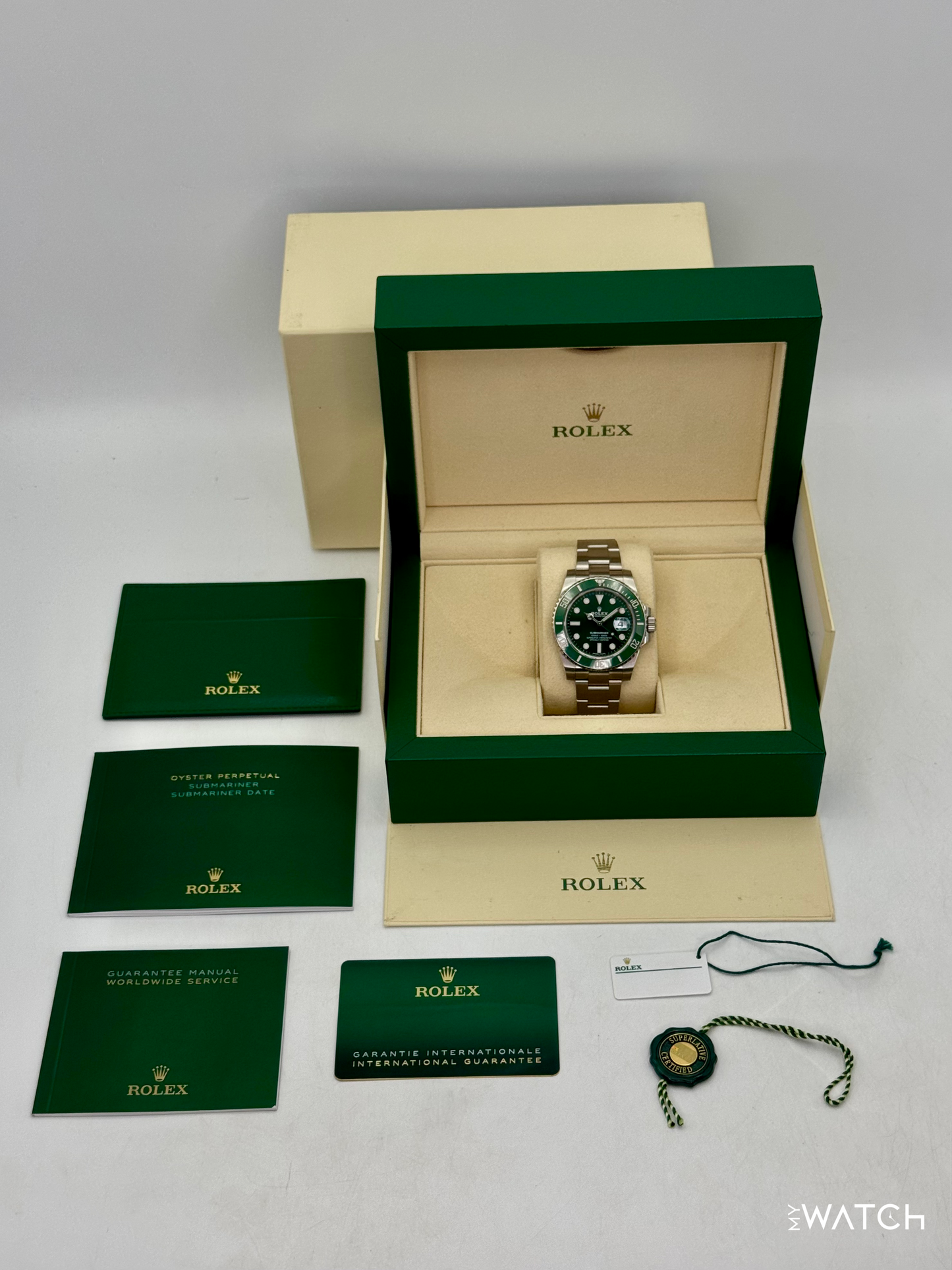 2020 Rolex Submariner “Hulk” 40mm 116610LV Green Dial (Green Card) - MyWatchLLC