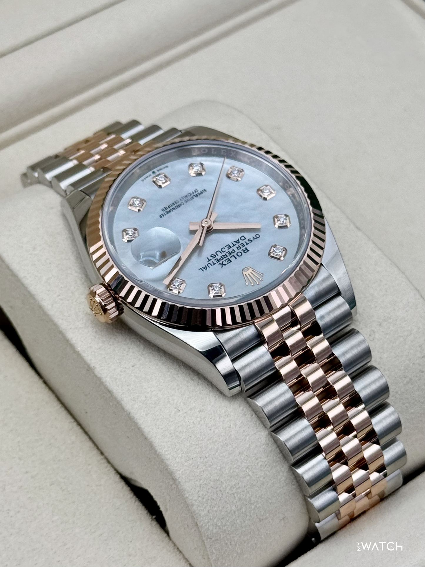 NEW 2026 Rolex Datejust 36mm 126231 Two-Tone MOP Diamond Dial (STICKERED) - MyWatchLLC