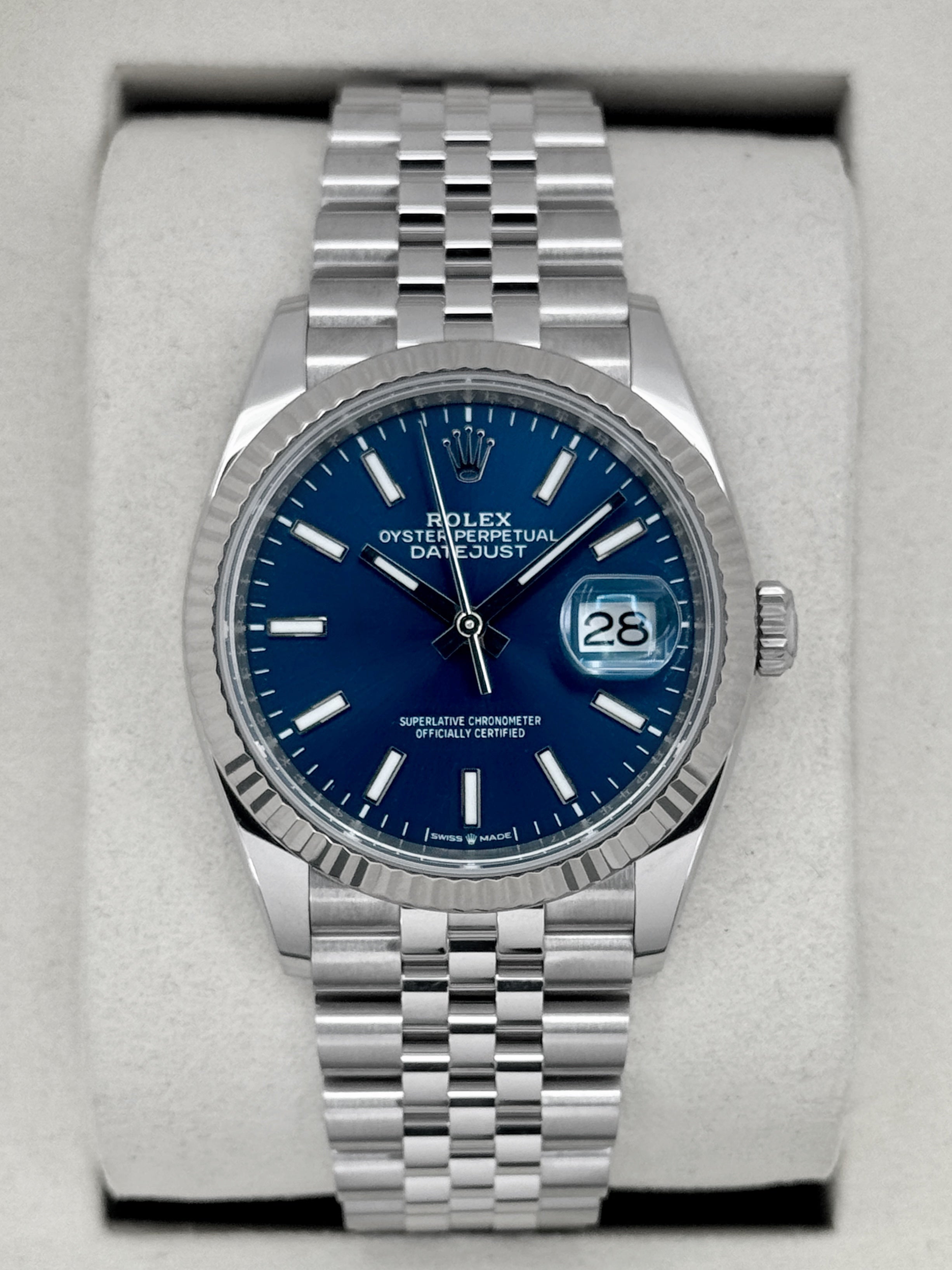 1991 Rolex Datejust 36mm 16234 Stainless Steel Jubilee Silver Dial