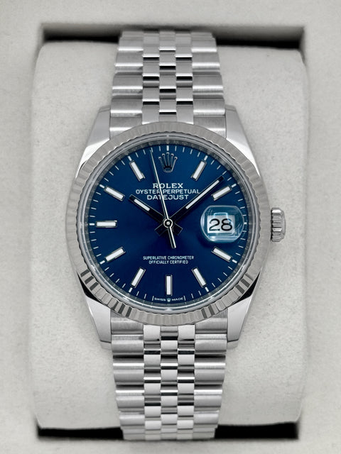 2026 Rolex Datejust 36mm 126234 Stainless Steel Jubilee Blue Dial