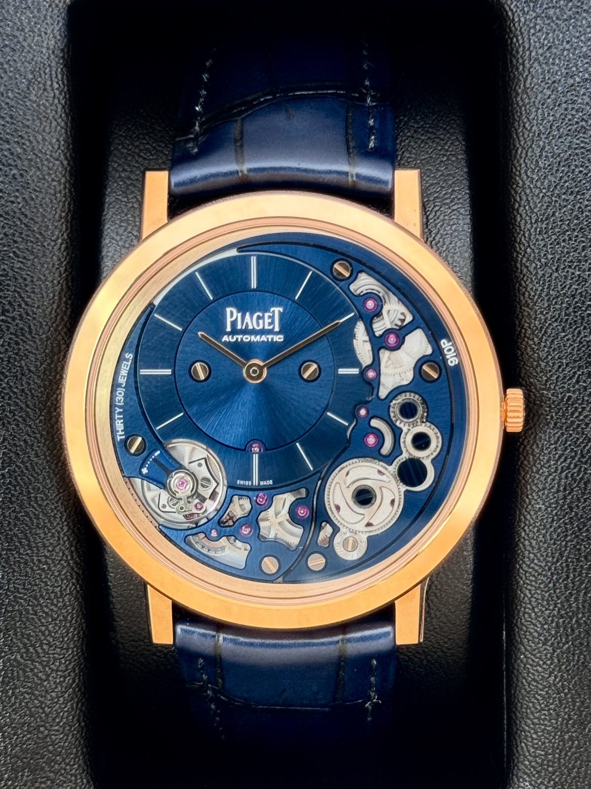 Piaget Altiplano 41mm G0A48125 Rose Gold Blue Dial